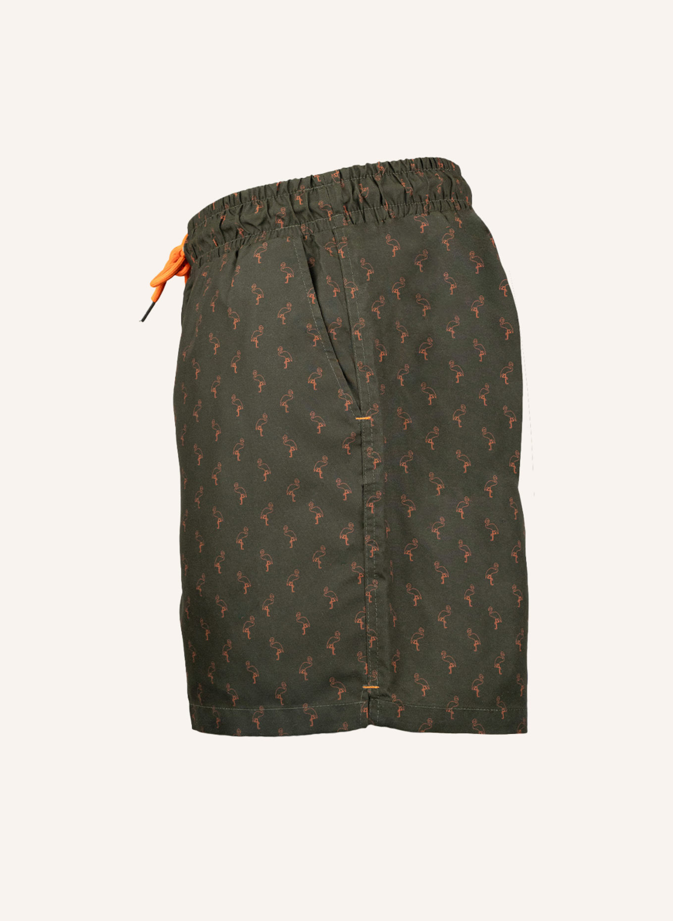 GEBAUER & GEBAUER Badeshorts FLAMINGO: OLIV