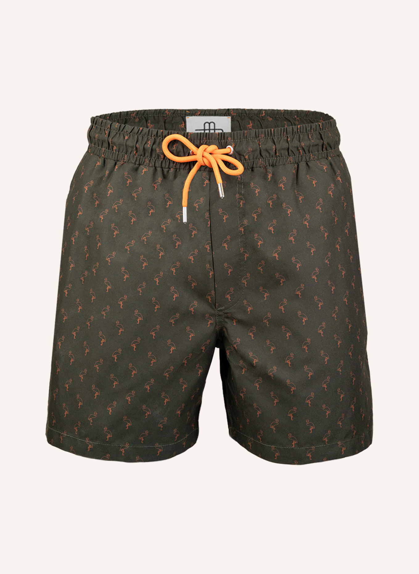 GEBAUER & GEBAUER Badeshorts FLAMINGO: OLIV