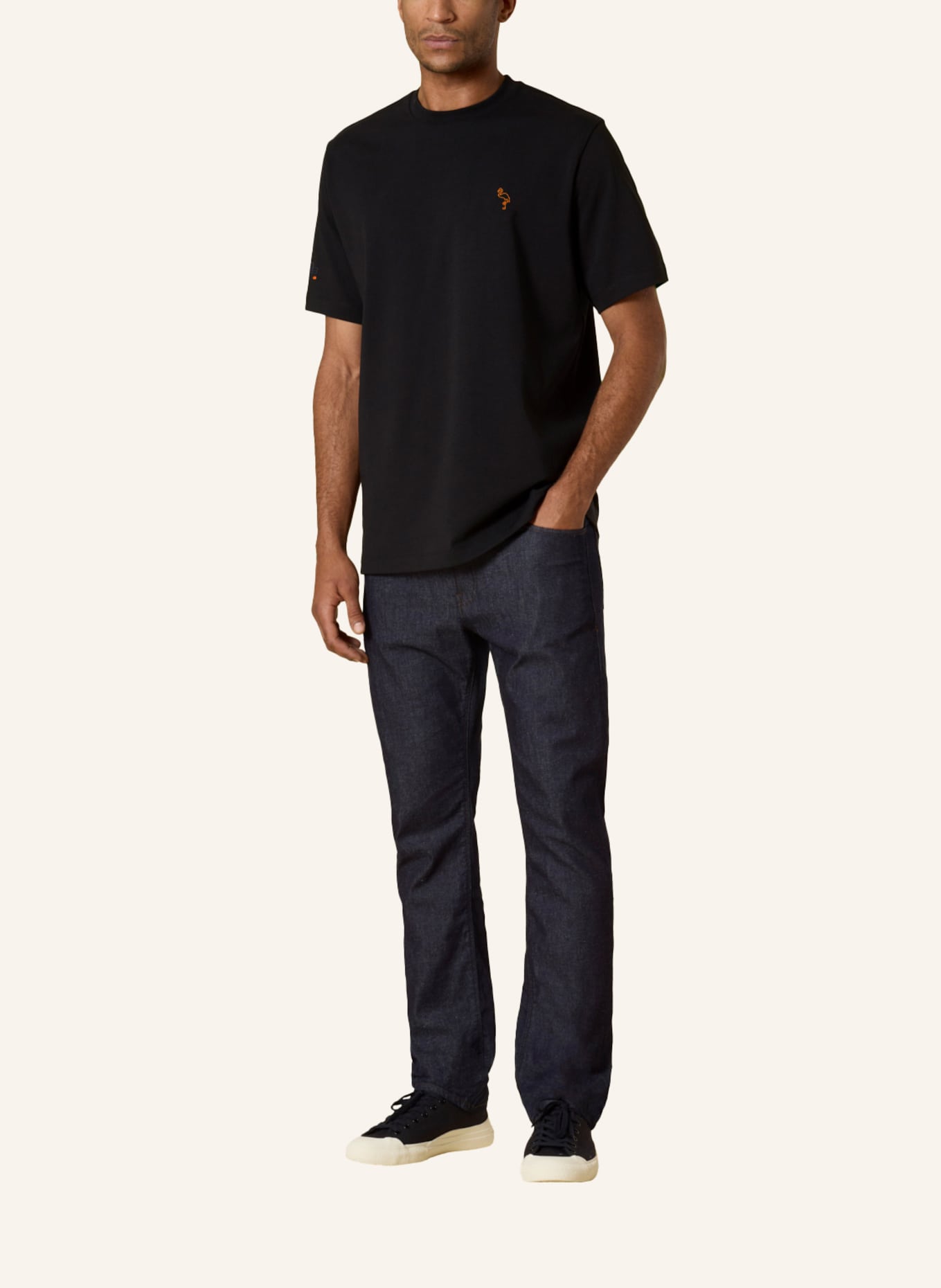 GEBAUER & GEBAUER T-Shirt FLAMINGO: SCHWARZ