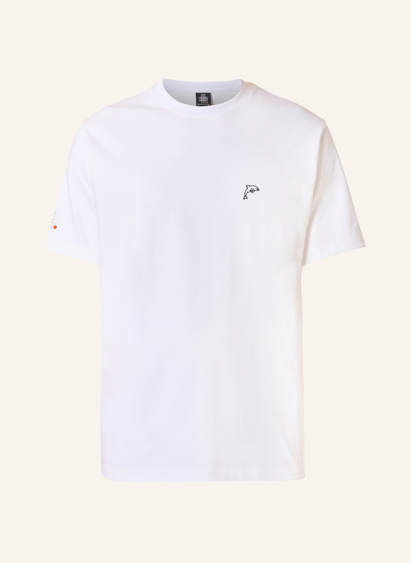 GEBAUER & GEBAUER Oversize T-Shirt DOLPHIN: WEISS