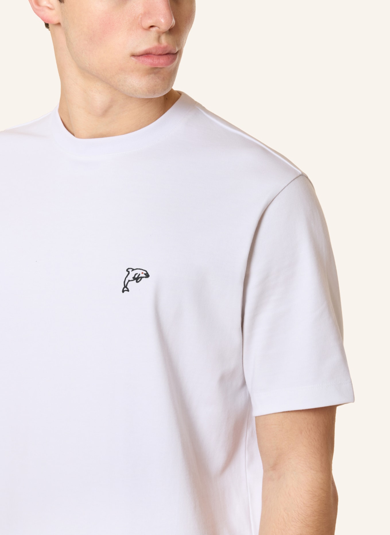 GEBAUER & GEBAUER Oversize T-Shirt DOLPHIN: WEISS