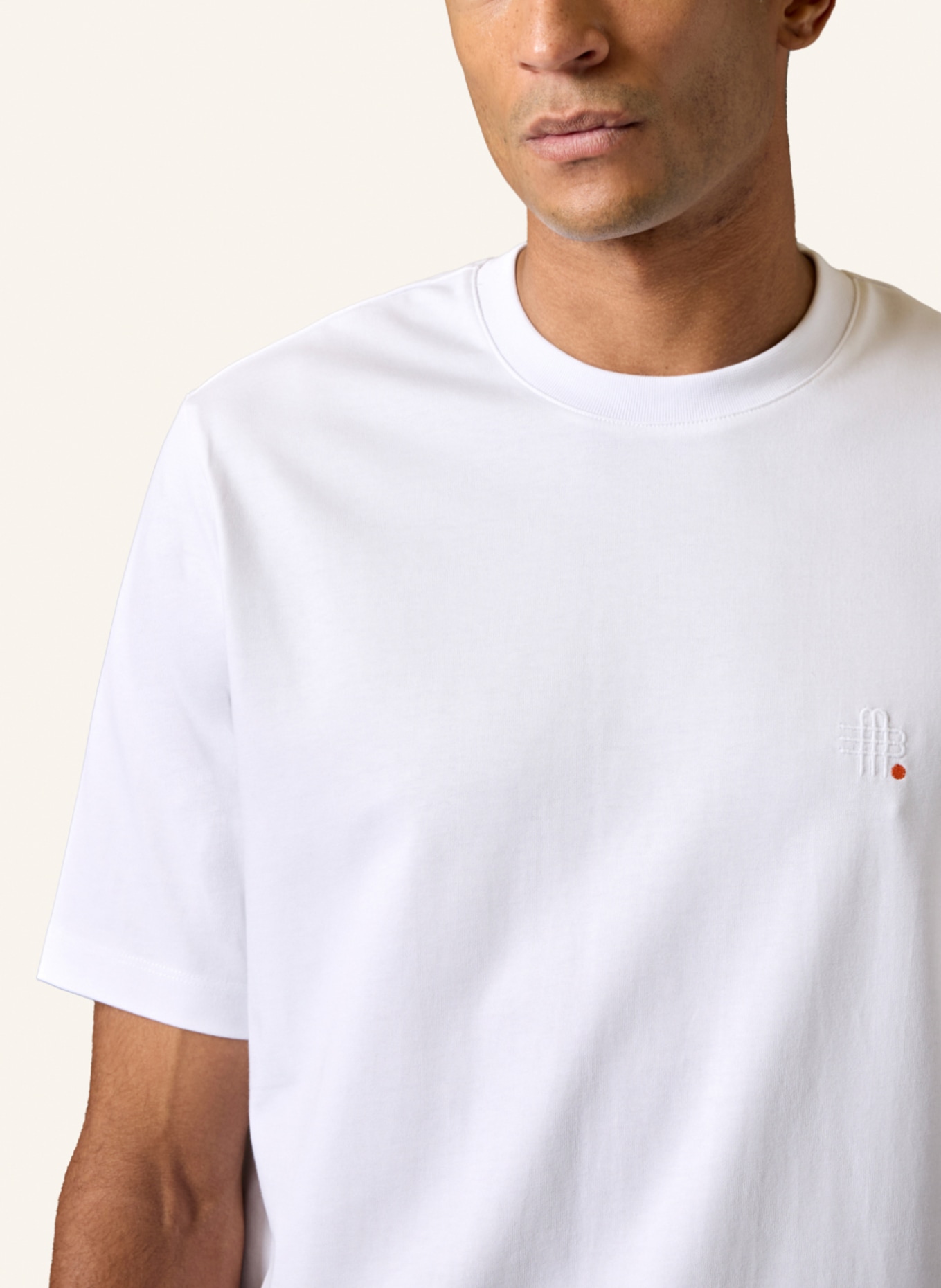 GEBAUER & GEBAUER Oversize T-Shirt TIME: WEISS