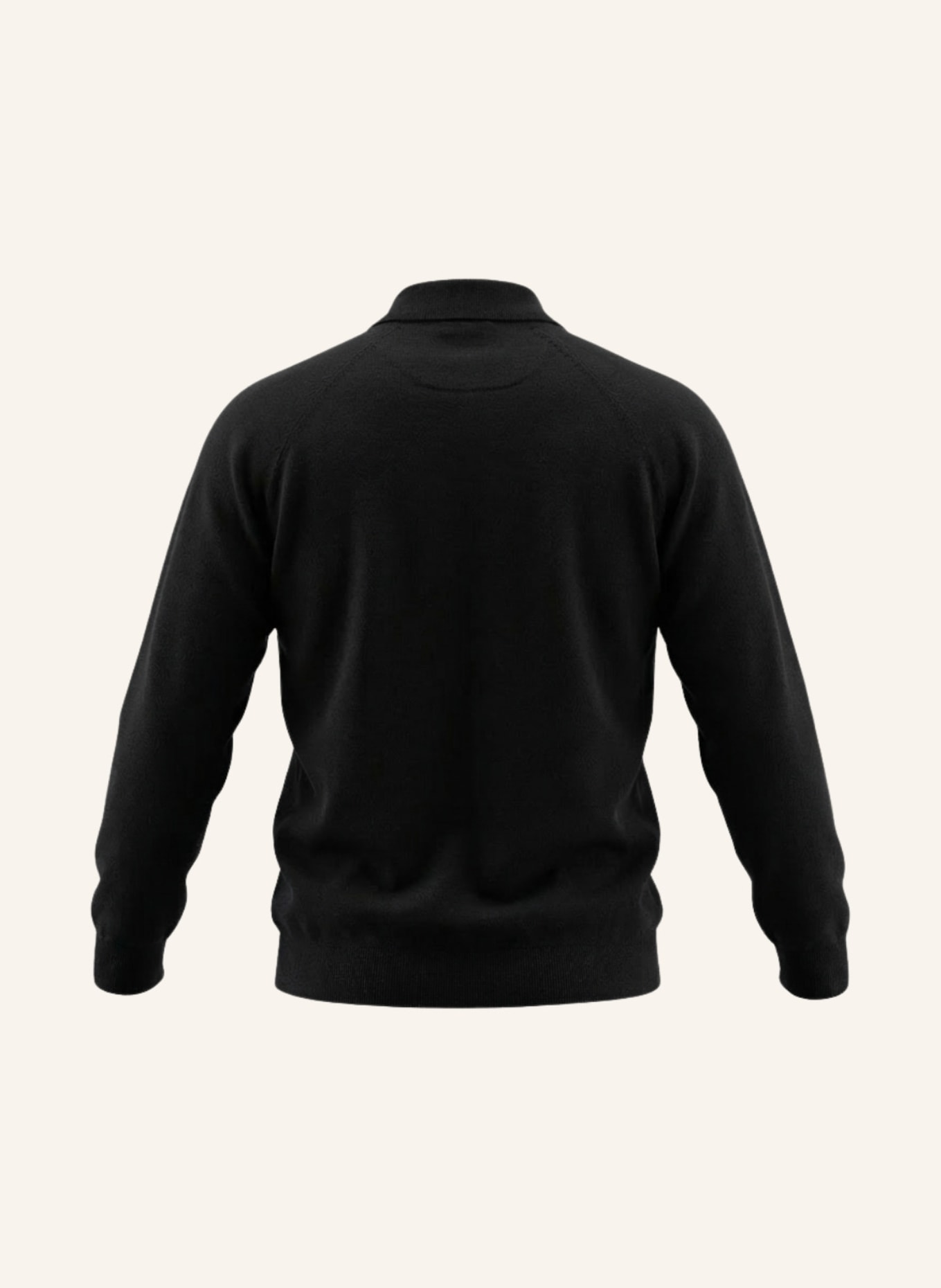 GEBAUER & GEBAUER Zip Polo Knit: SCHWARZ