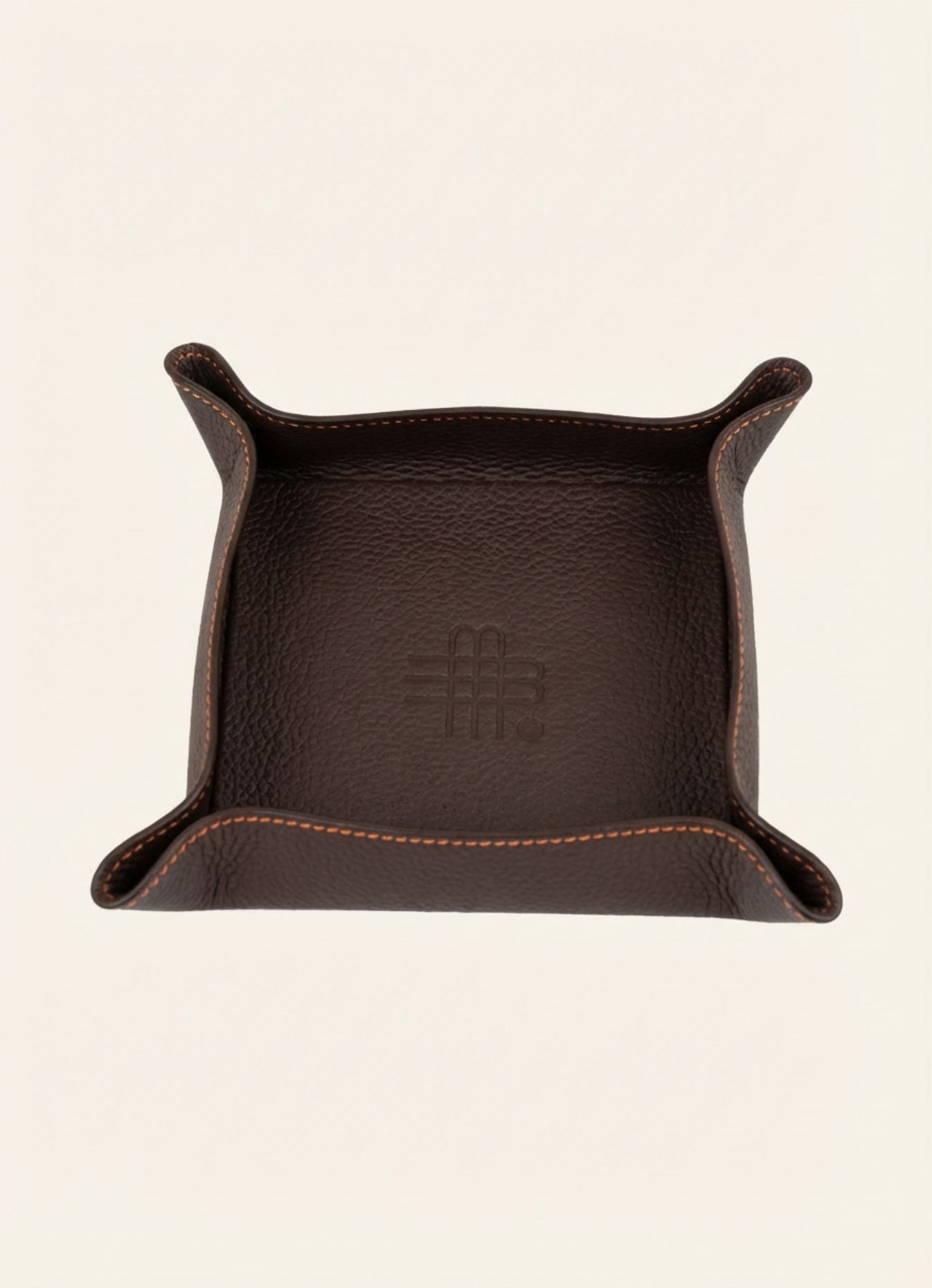 GEBAUER & GEBAUER Lederschale braun: SCHWARZ