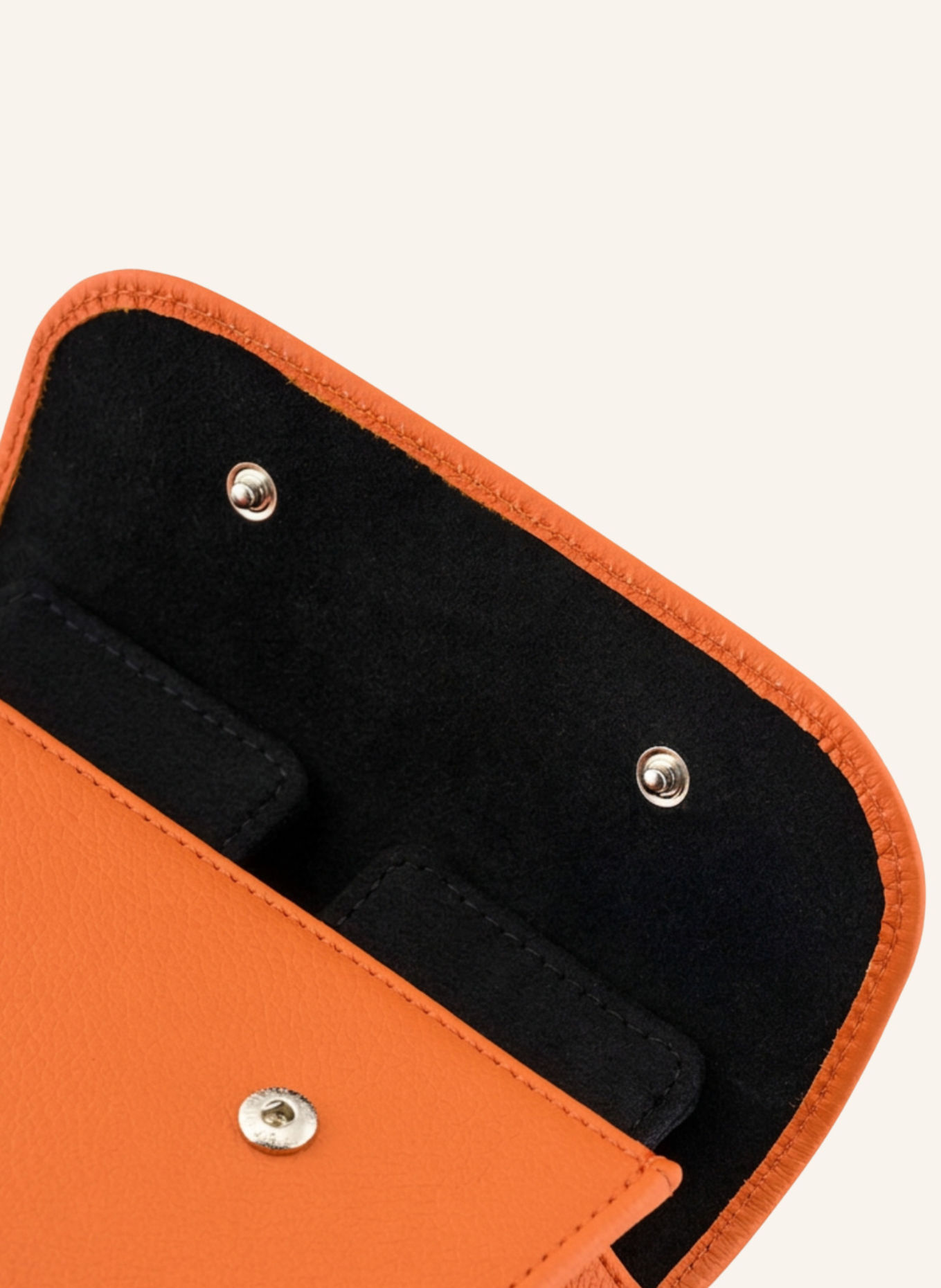GEBAUER & GEBAUER Uhren-Etui Two in one: SCHWARZ / ORANGE