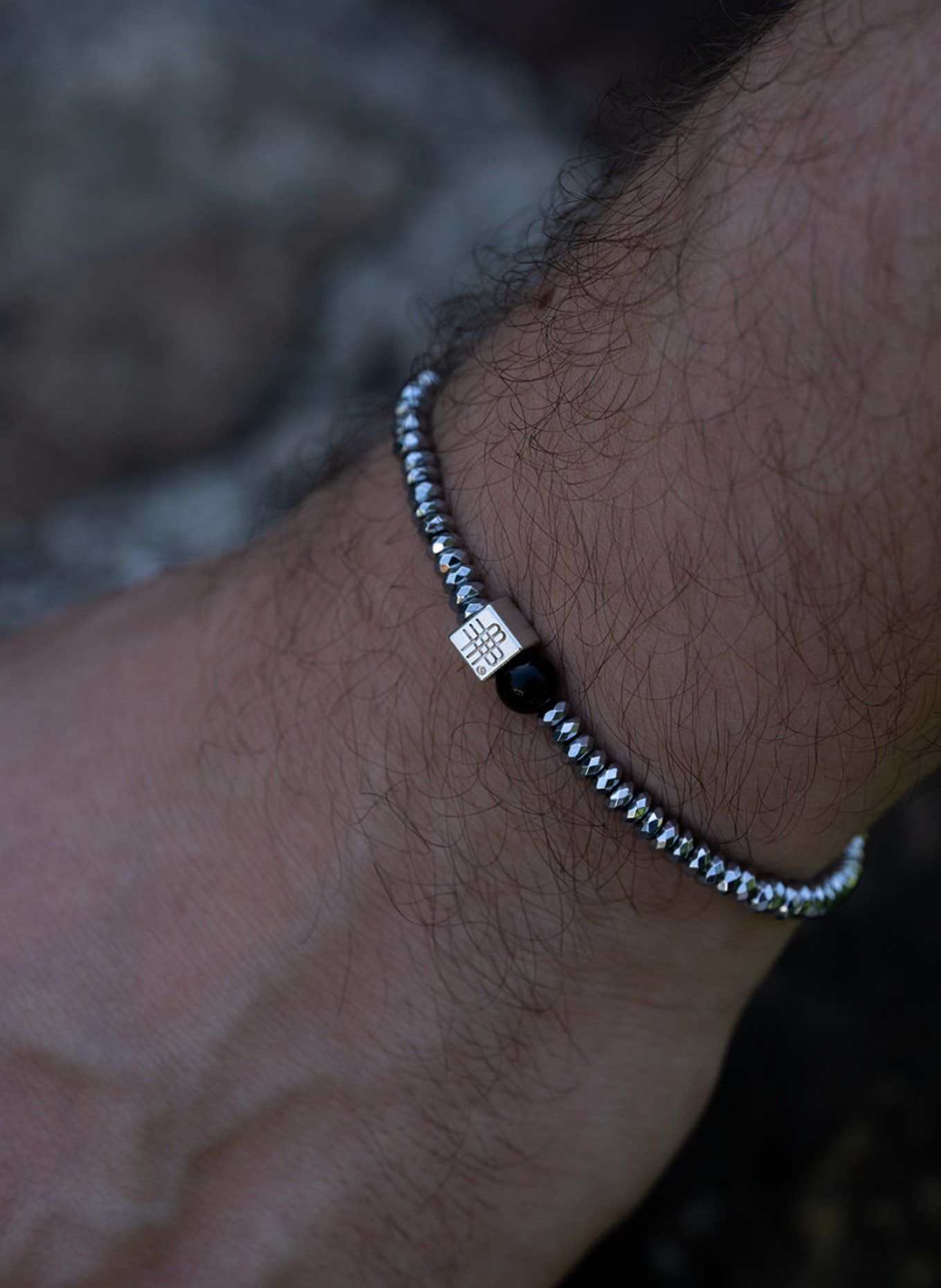 GEBAUER & GEBAUER Armband TITAN SCHWARZ - 925er Sterlingsilber: SCHWARZ