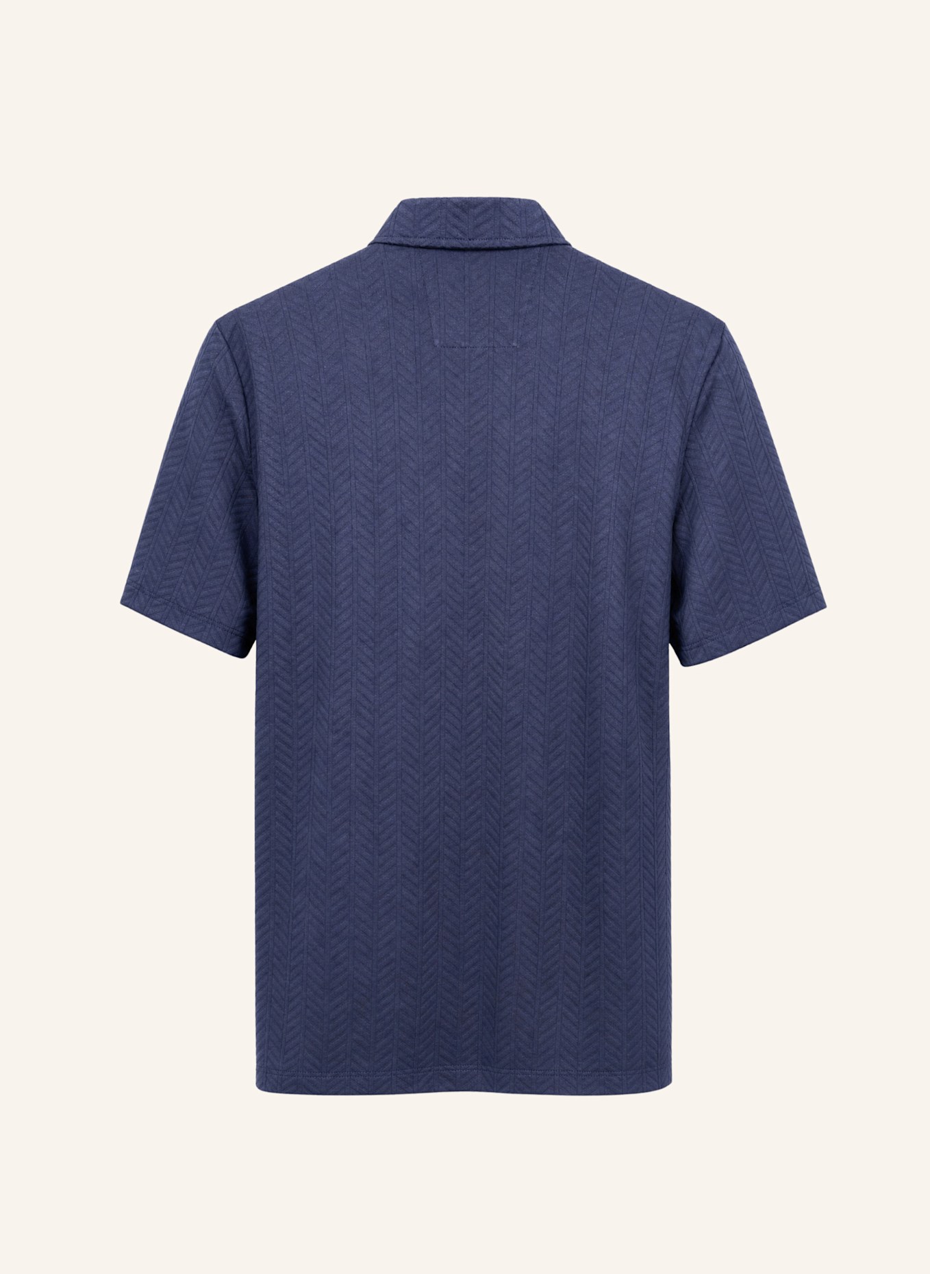 GEBAUER & GEBAUER Jacquard-Hemd AMALFI: DUNKELBLAU