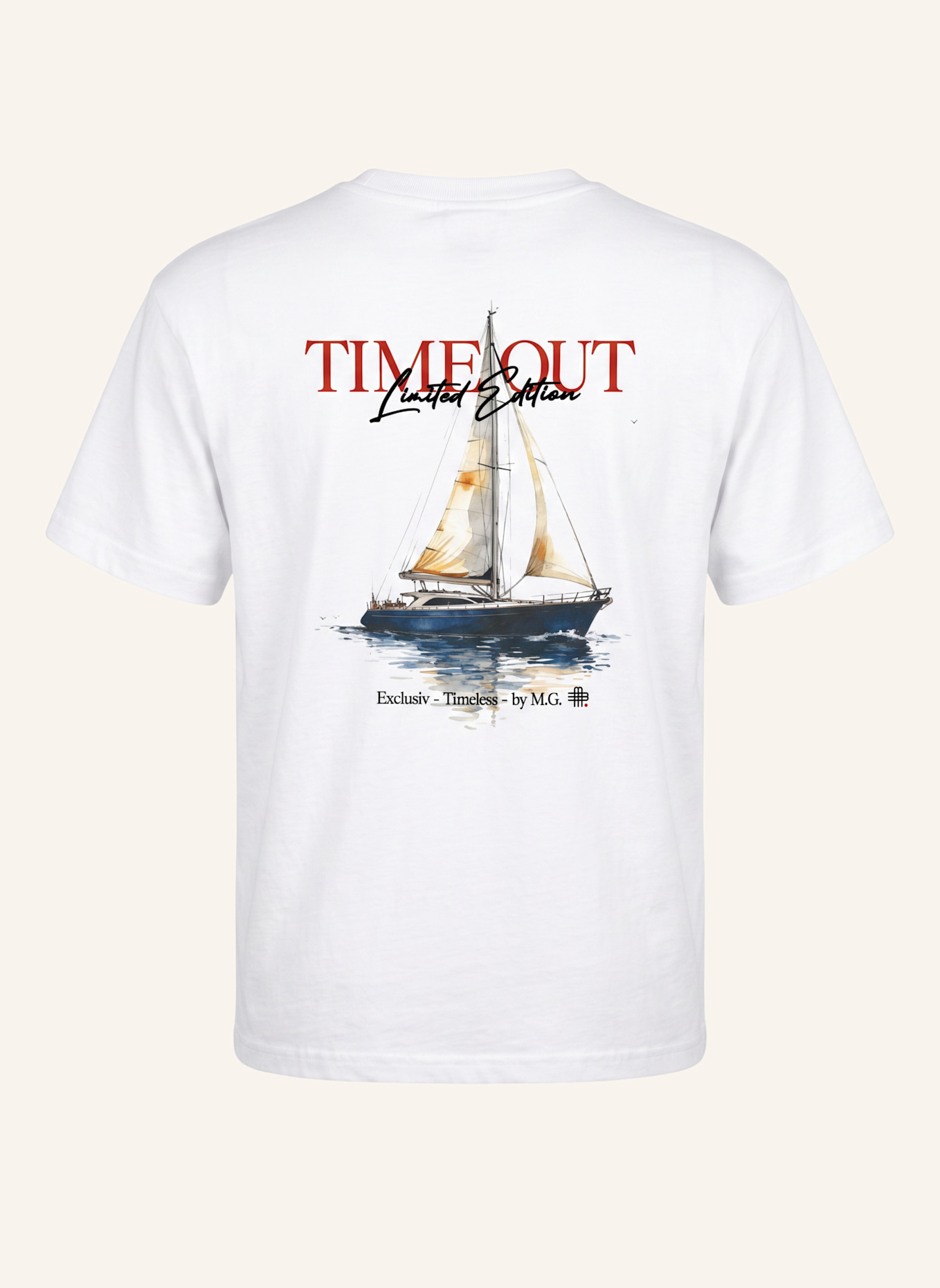 GEBAUER & GEBAUER T-Shirt Timeout: WEISS