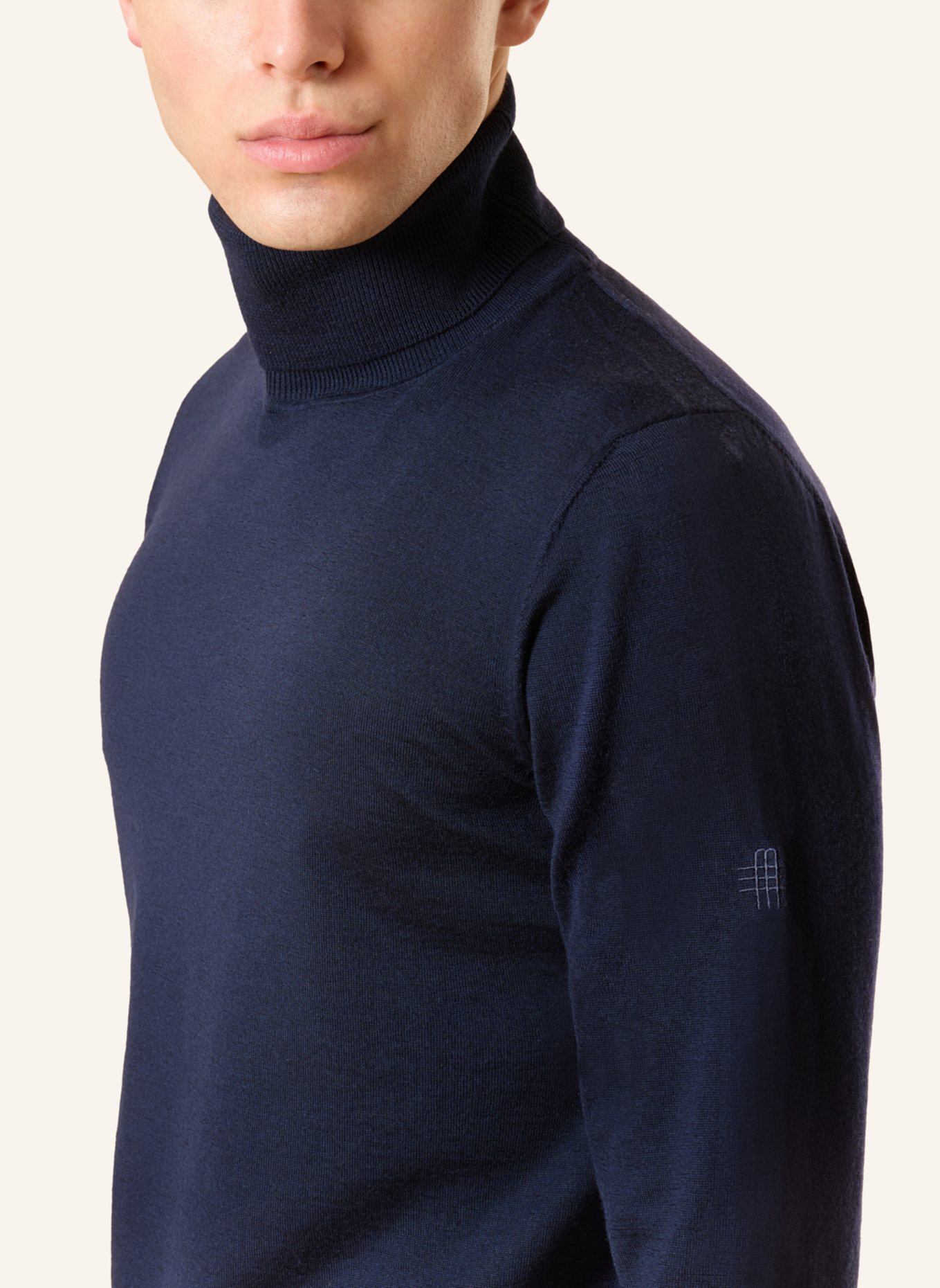 GEBAUER & GEBAUER Rollkragenpullover, Farbe: DUNKELBLAU (Bild 3)