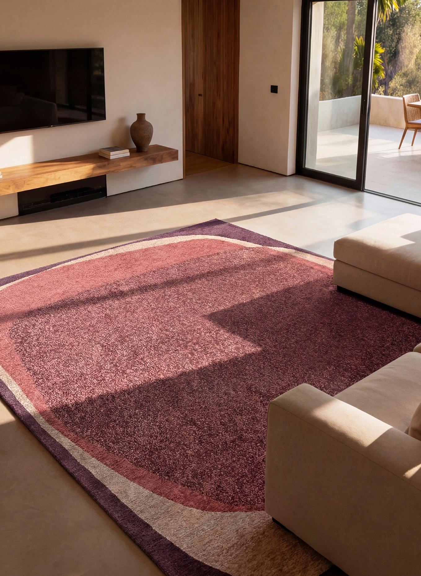 louis de poortere Teppich CRAFT MARBLE: ROSA