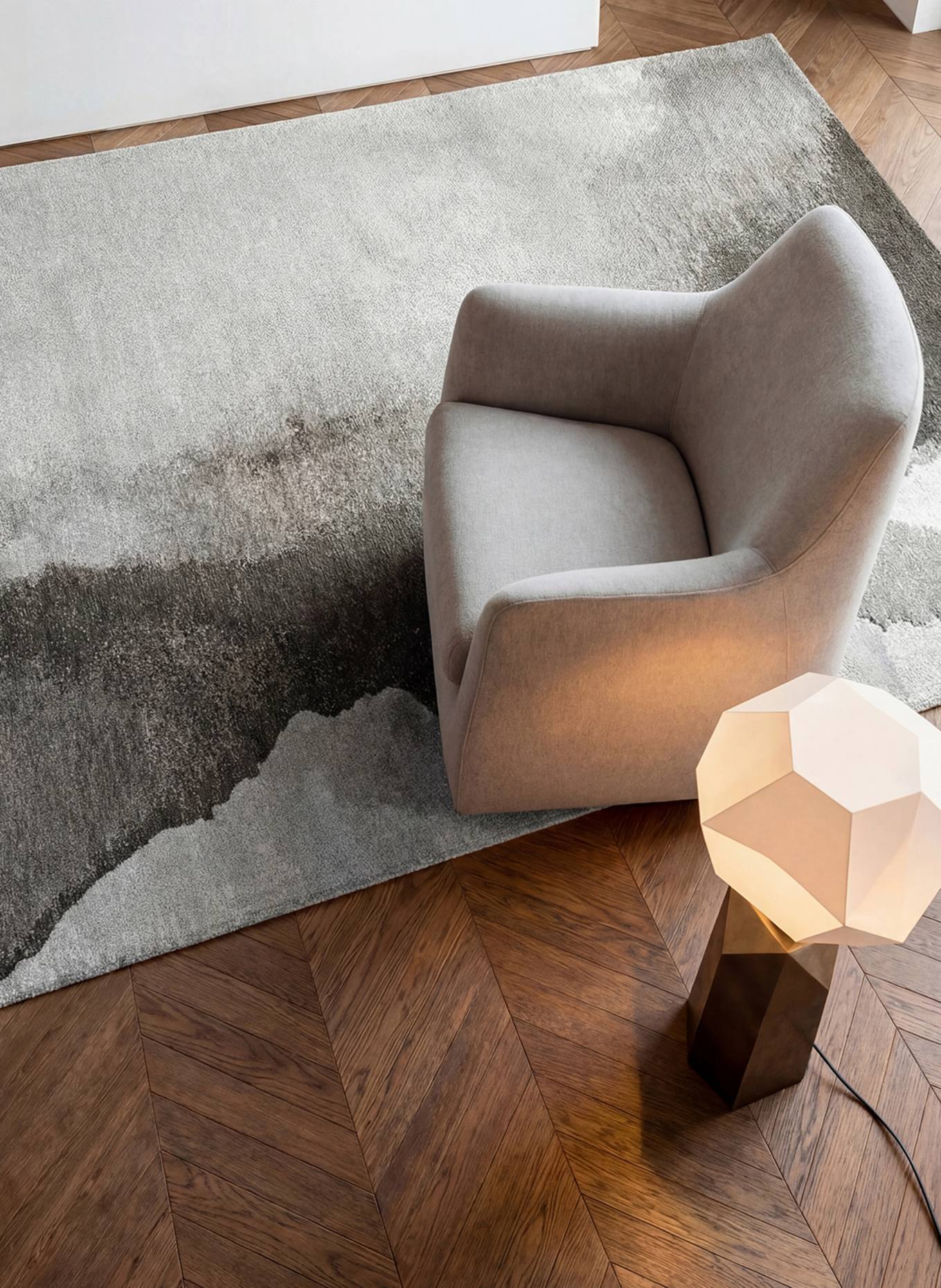 louis de poortere Teppich MEDITATION LAGOON: SCHWARZ