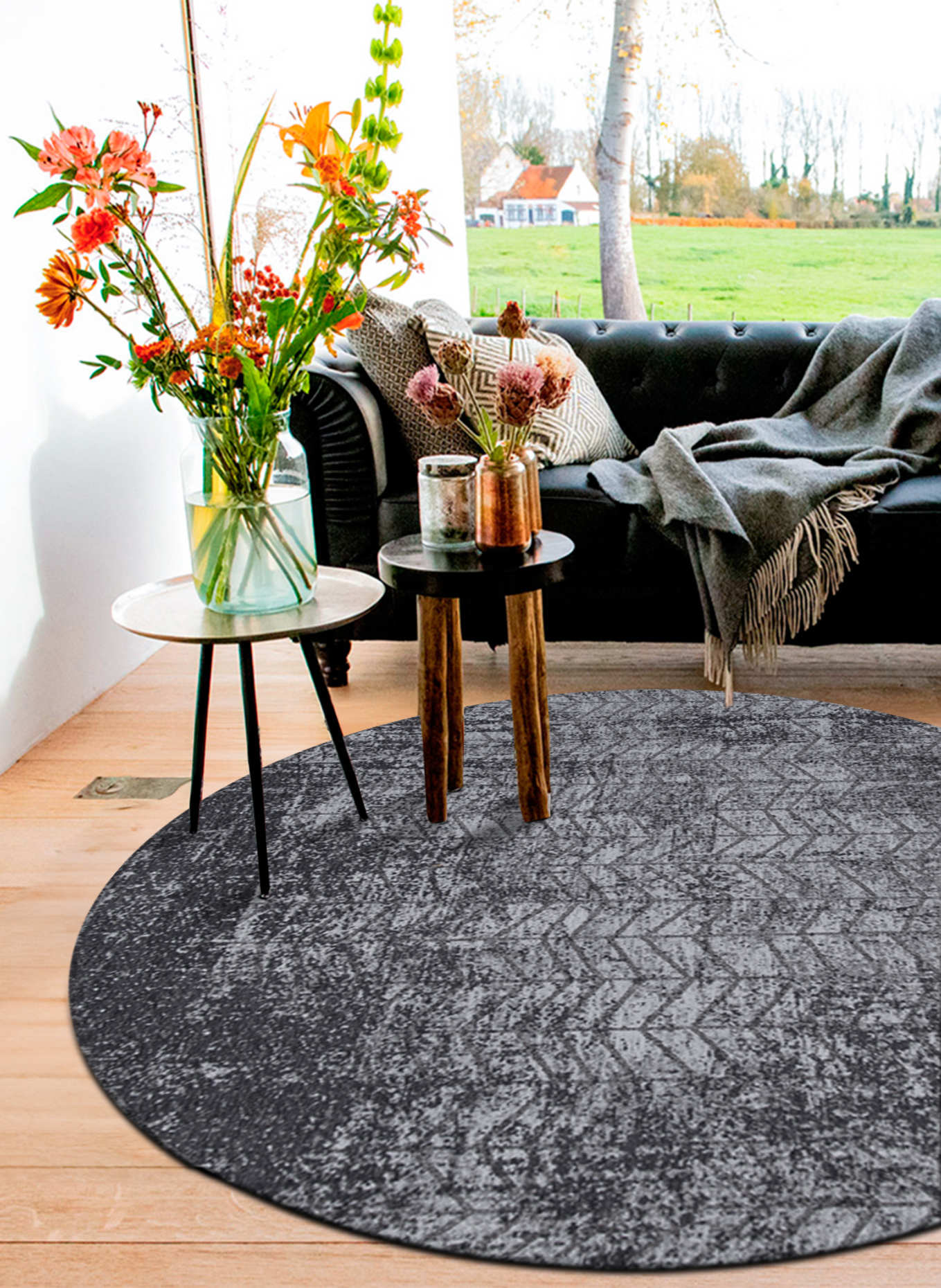 louis de poortere Teppich MAD MEN JACOB'S LADDER: SCHWARZ