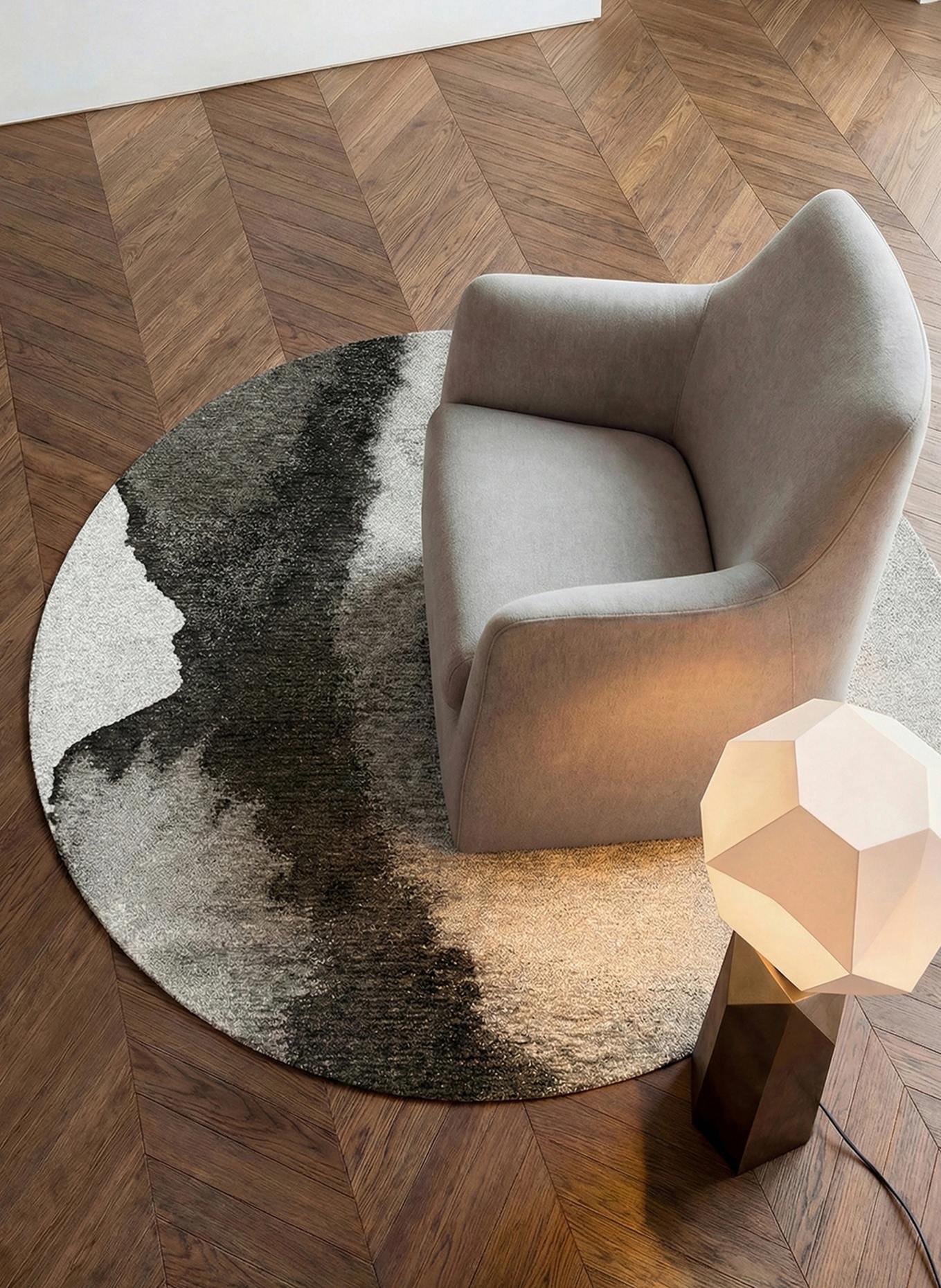 louis de poortere Teppich MEDITATION LAGOON: SCHWARZ