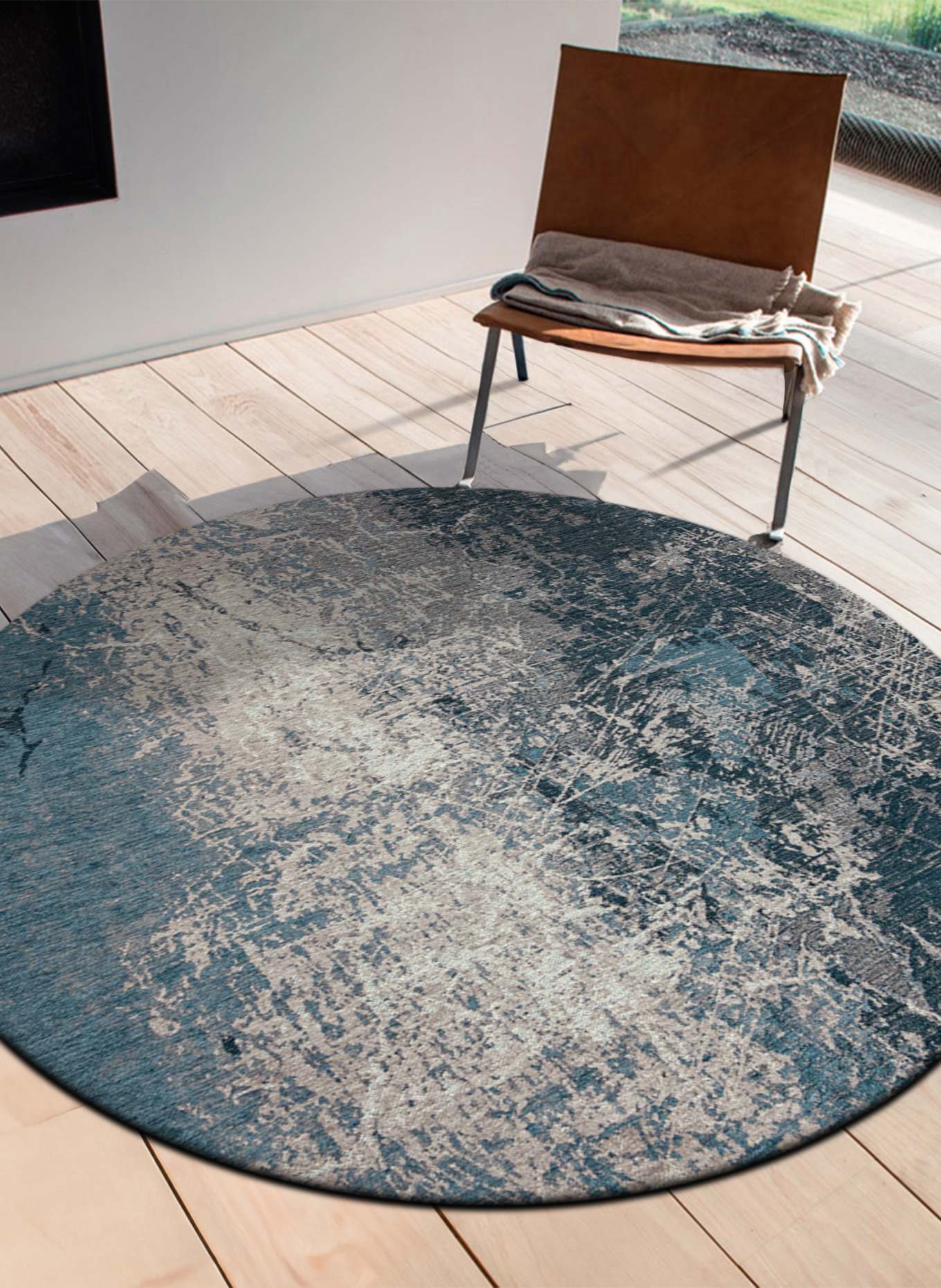 louis de poortere Teppich MAD MEN CRACKS: BLAU