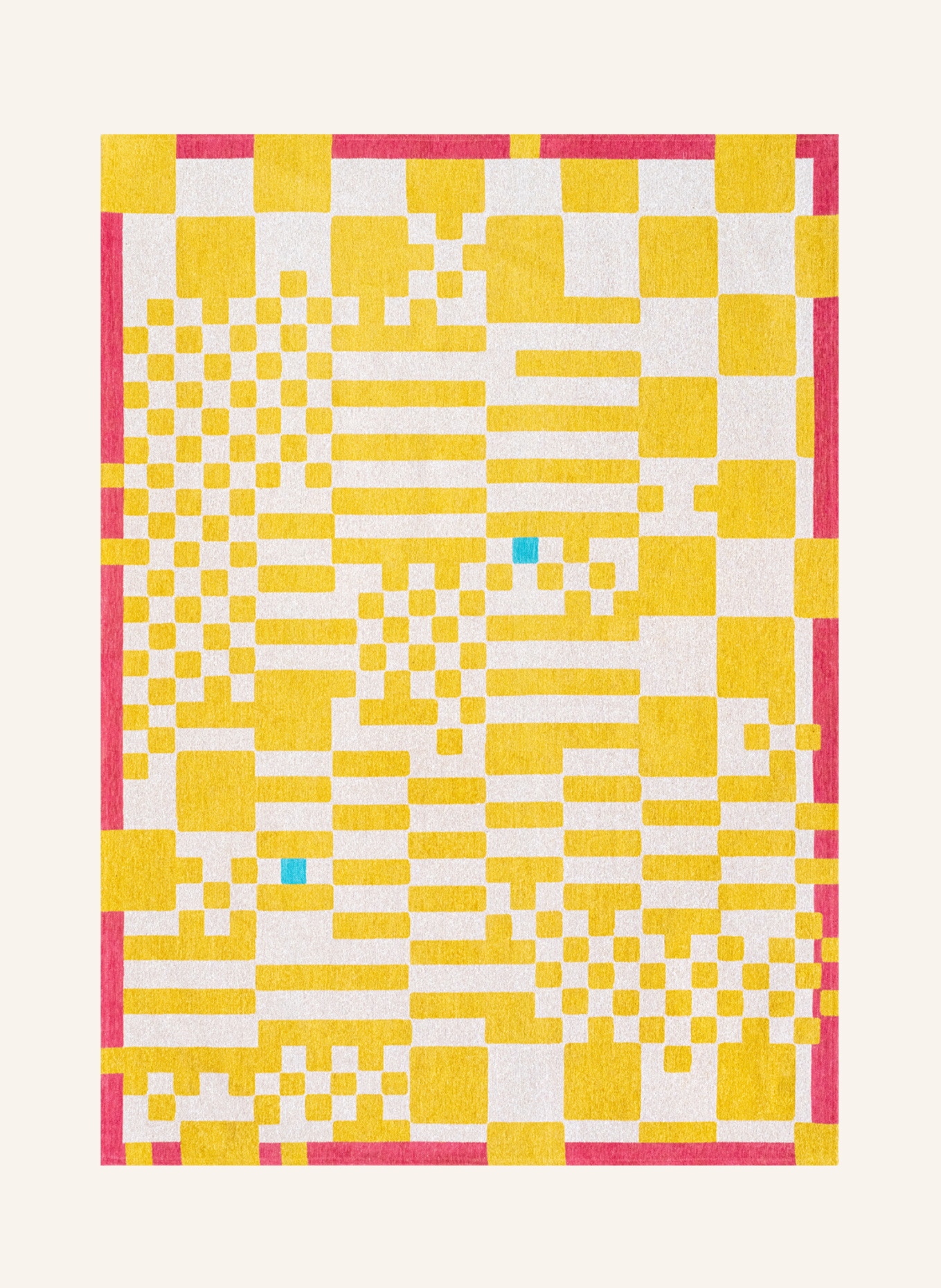 louis de poortere Teppich CRAFT CHESS: GELB