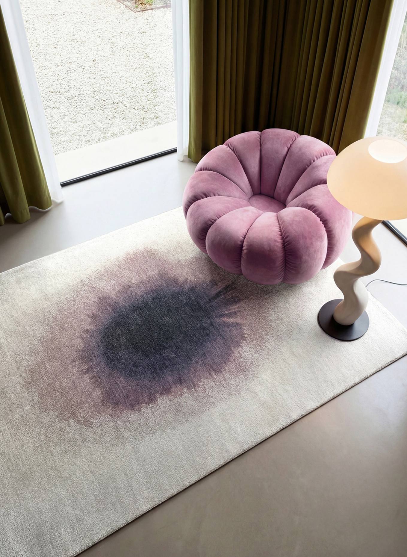 louis de poortere Teppich MEDITATION DROP: FUCHSIA