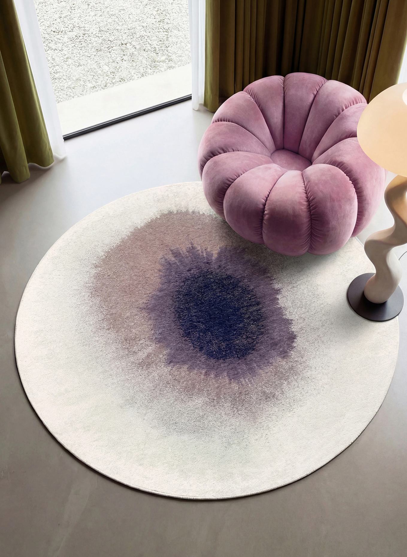 louis de poortere Teppich MEDITATION DROP: FUCHSIA