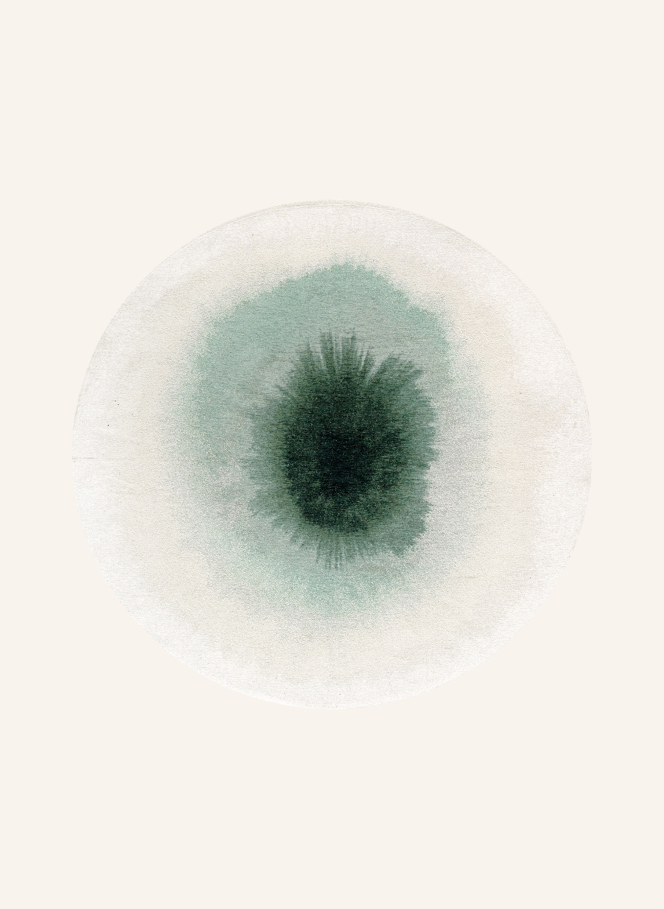 louis de poortere Teppich MEDITATION DROP: DUNKELGRÜN