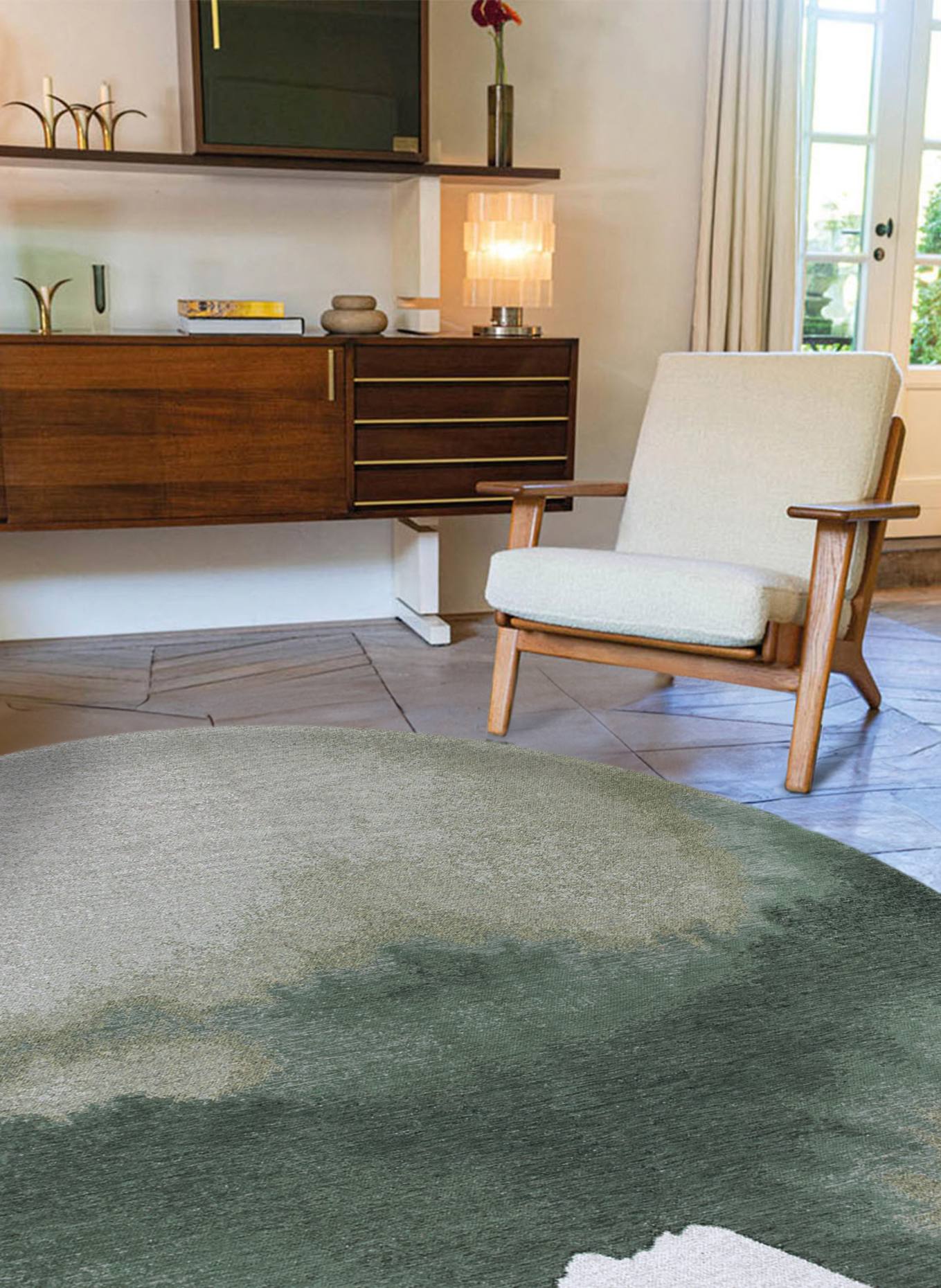 louis de poortere Teppich MEDITATION LAGOON: GRÜN