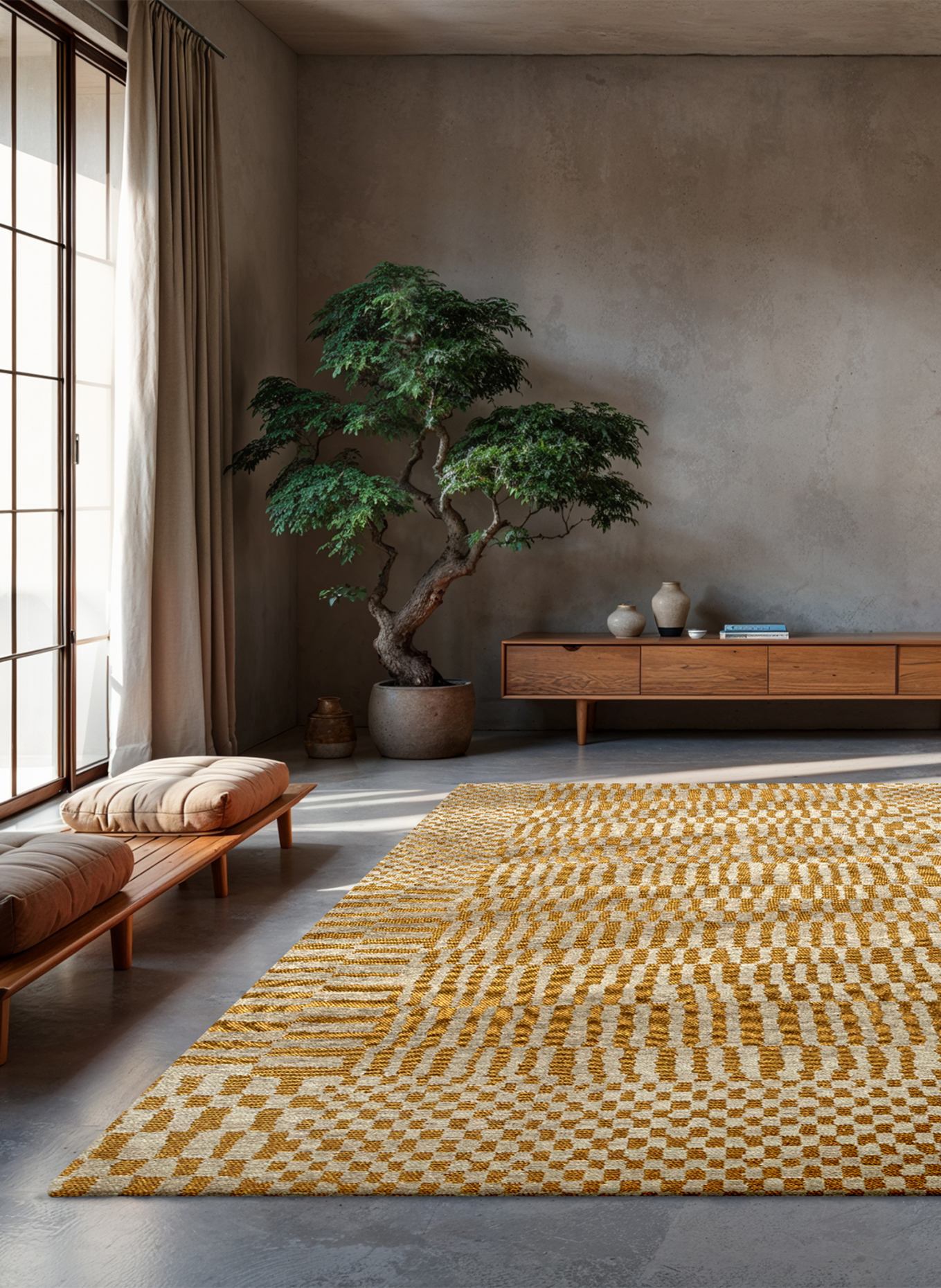 louis de poortere Teppich STRUCTURES BERBER: GELB