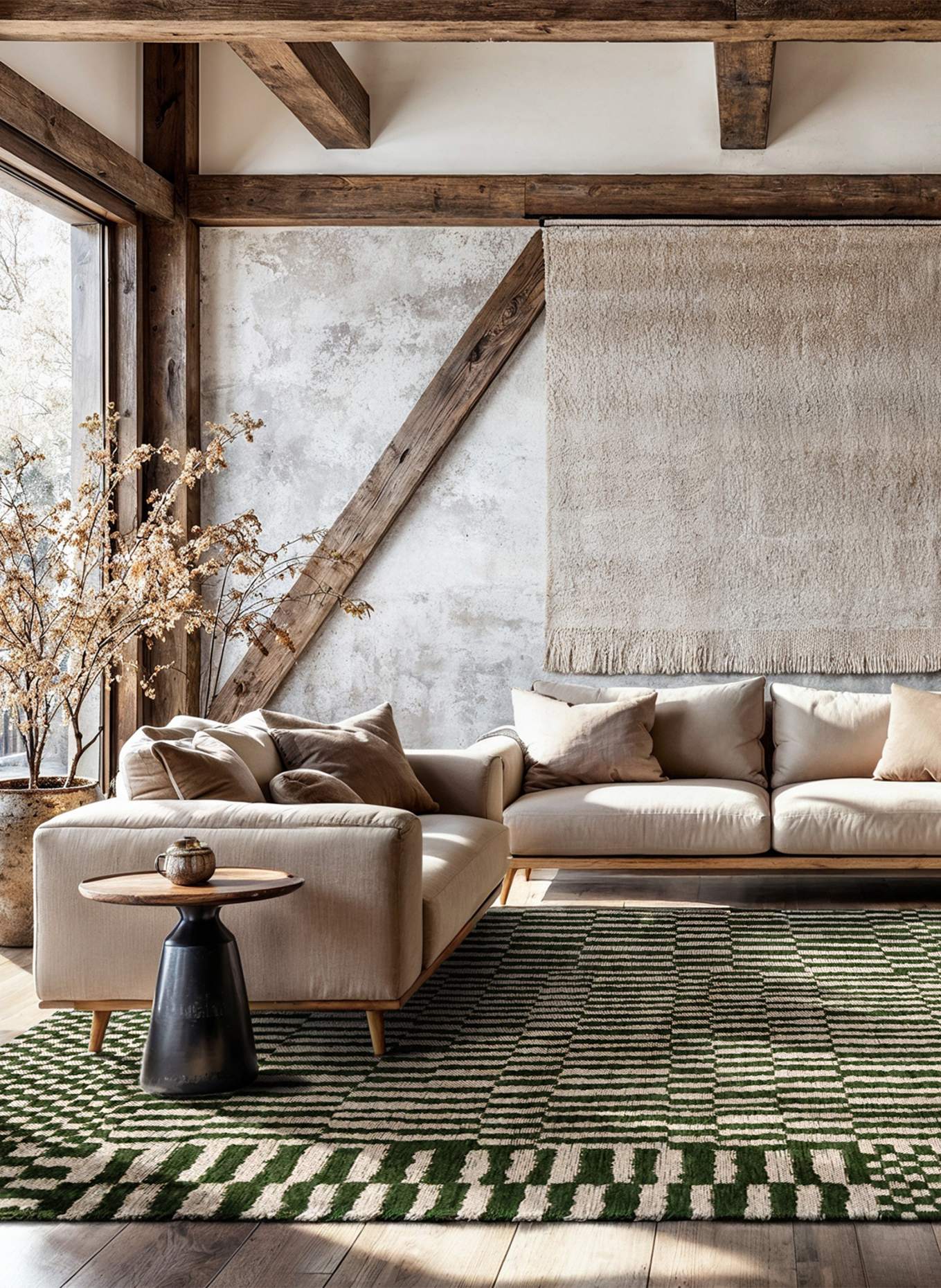 louis de poortere Teppich STRUCTURES BERBER: GRÜN