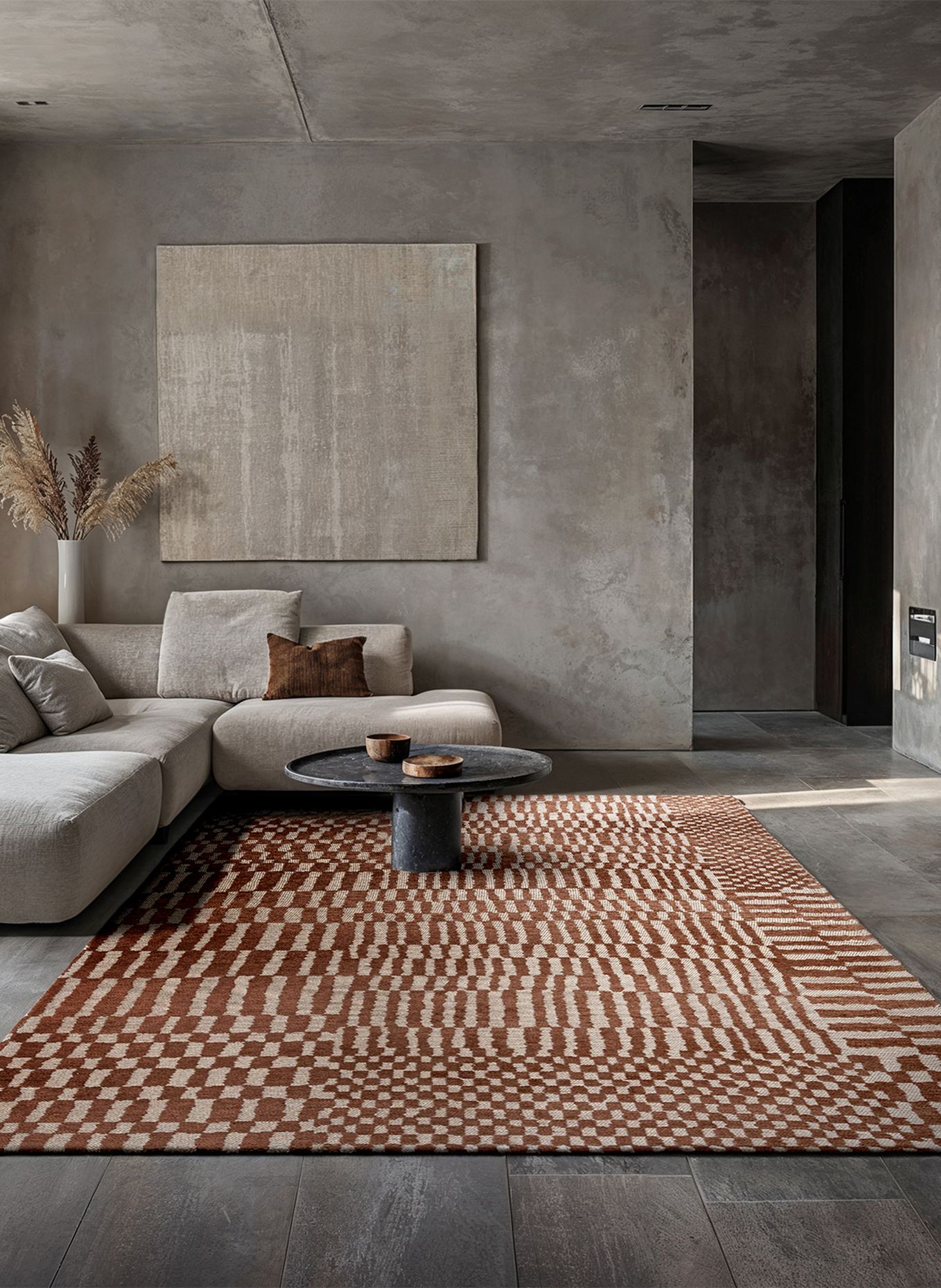 louis de poortere Teppich STRUCTURES BERBER: ROT