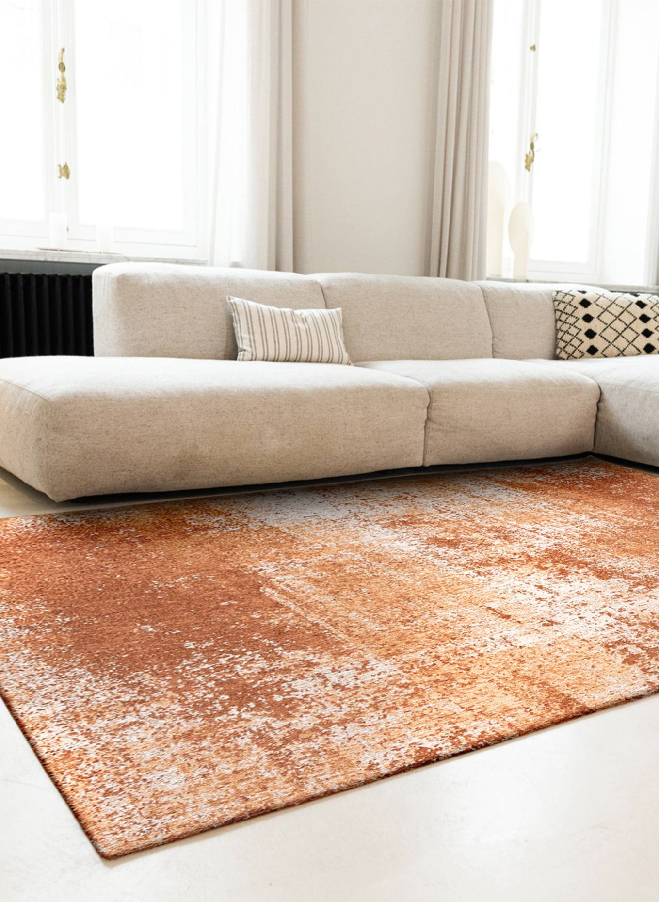 louis de poortere Teppich MAD MEN VIRGIN LAND: ORANGE