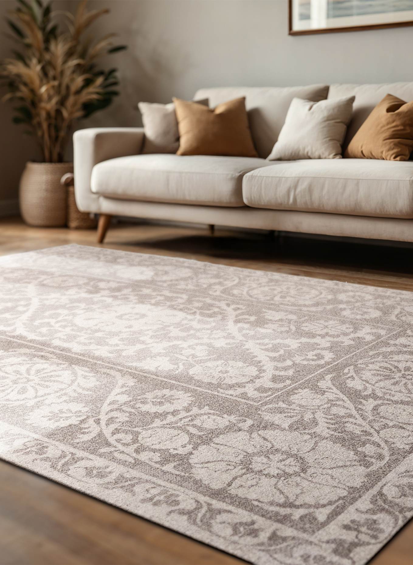 louis de poortere Teppich ANTIQUARIAN SUZANI: BEIGE