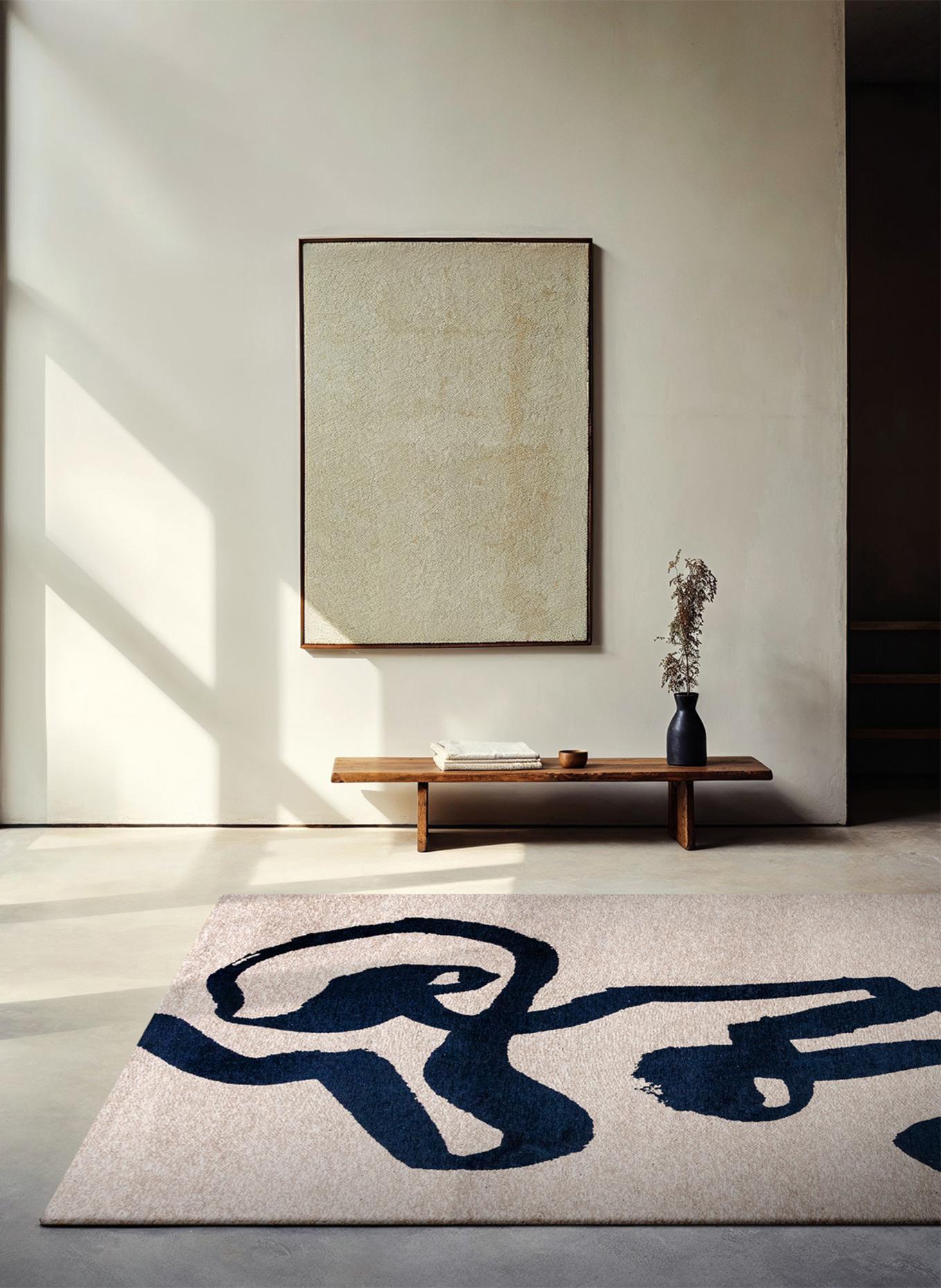 louis de poortere Teppich CRAFT RIBBON: BLAU