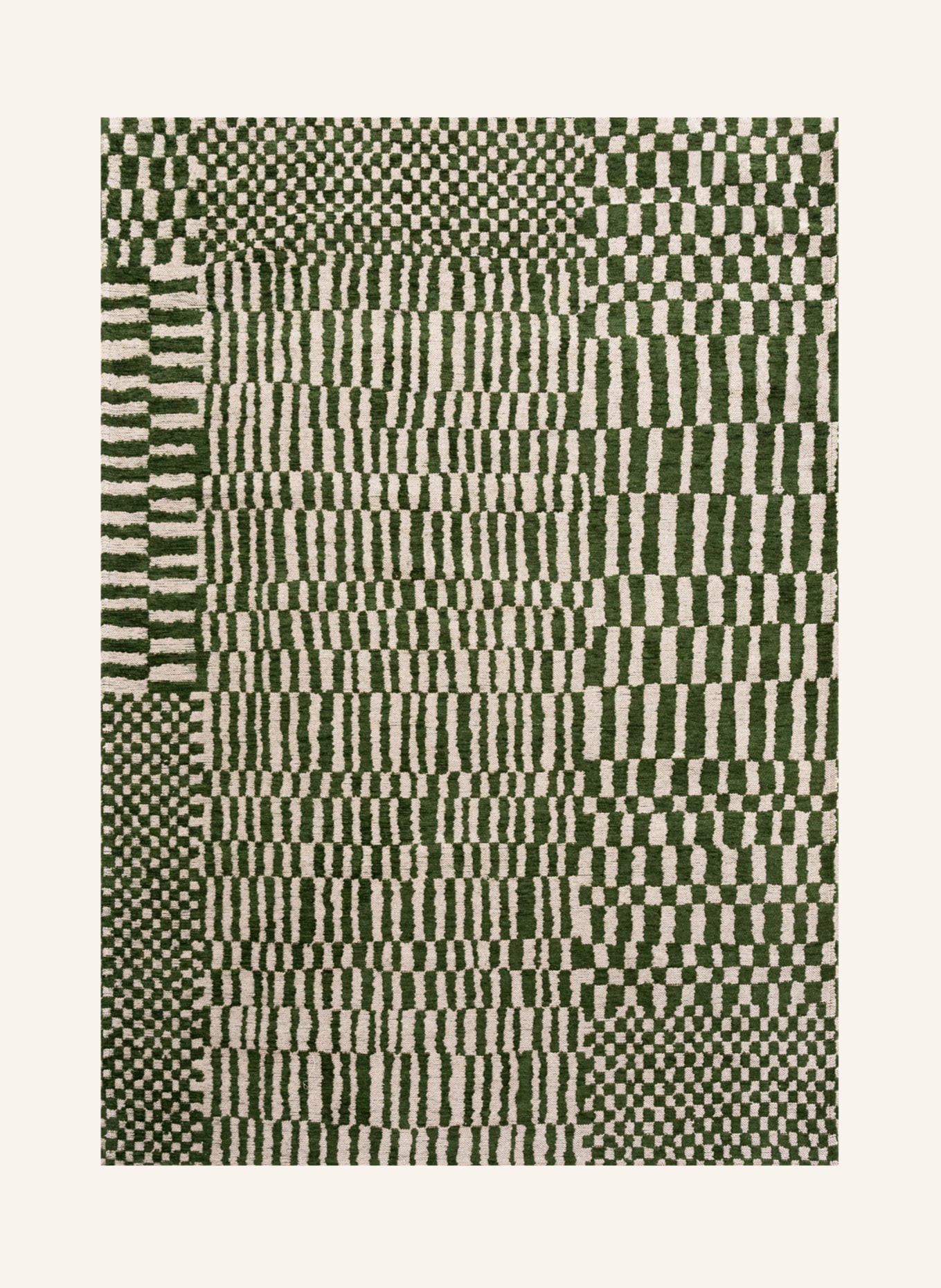 louis de poortere Teppich STRUCTURES BERBER: GRÜN