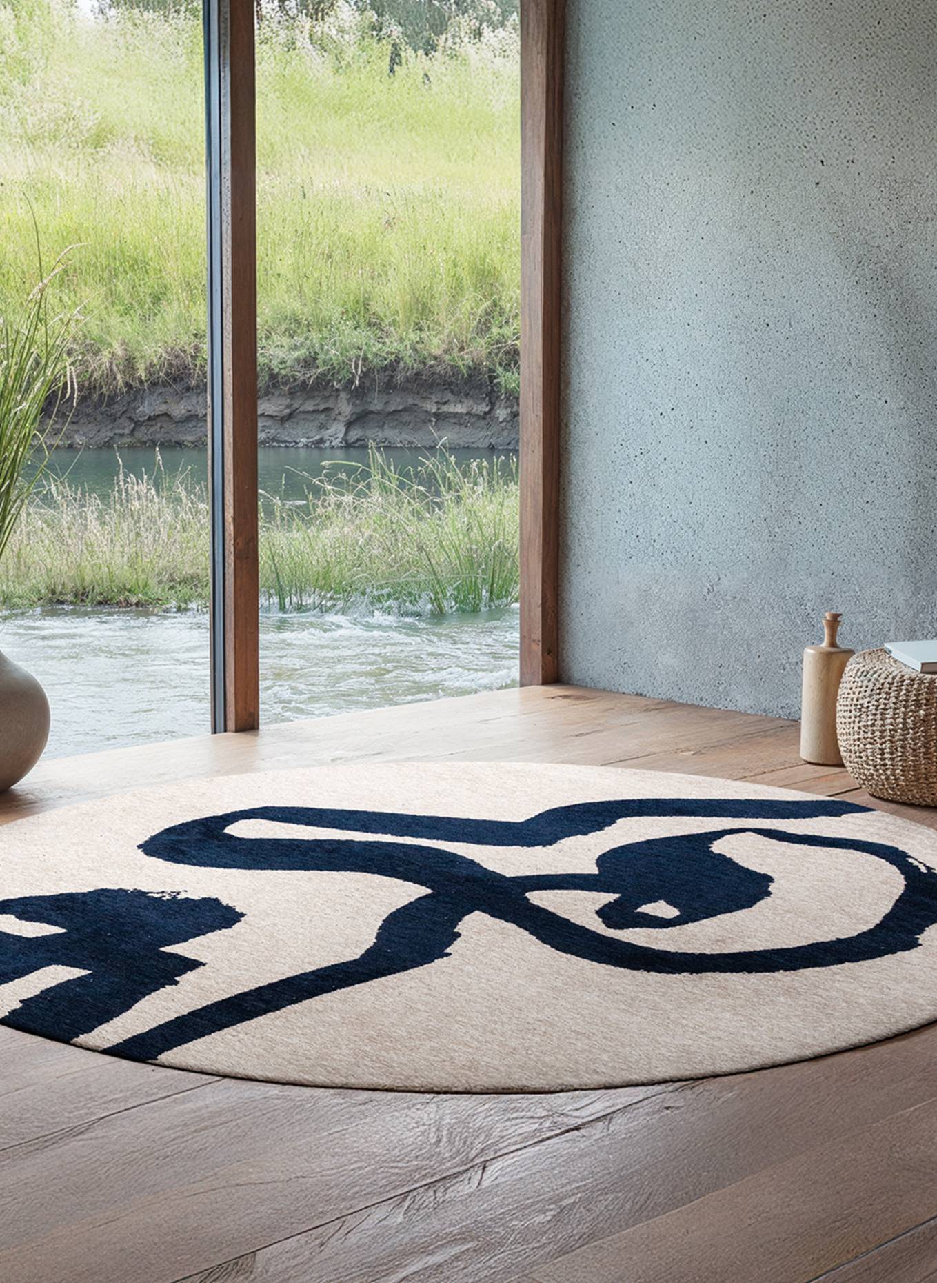 louis de poortere Teppich CRAFT RIBBON: BLAU