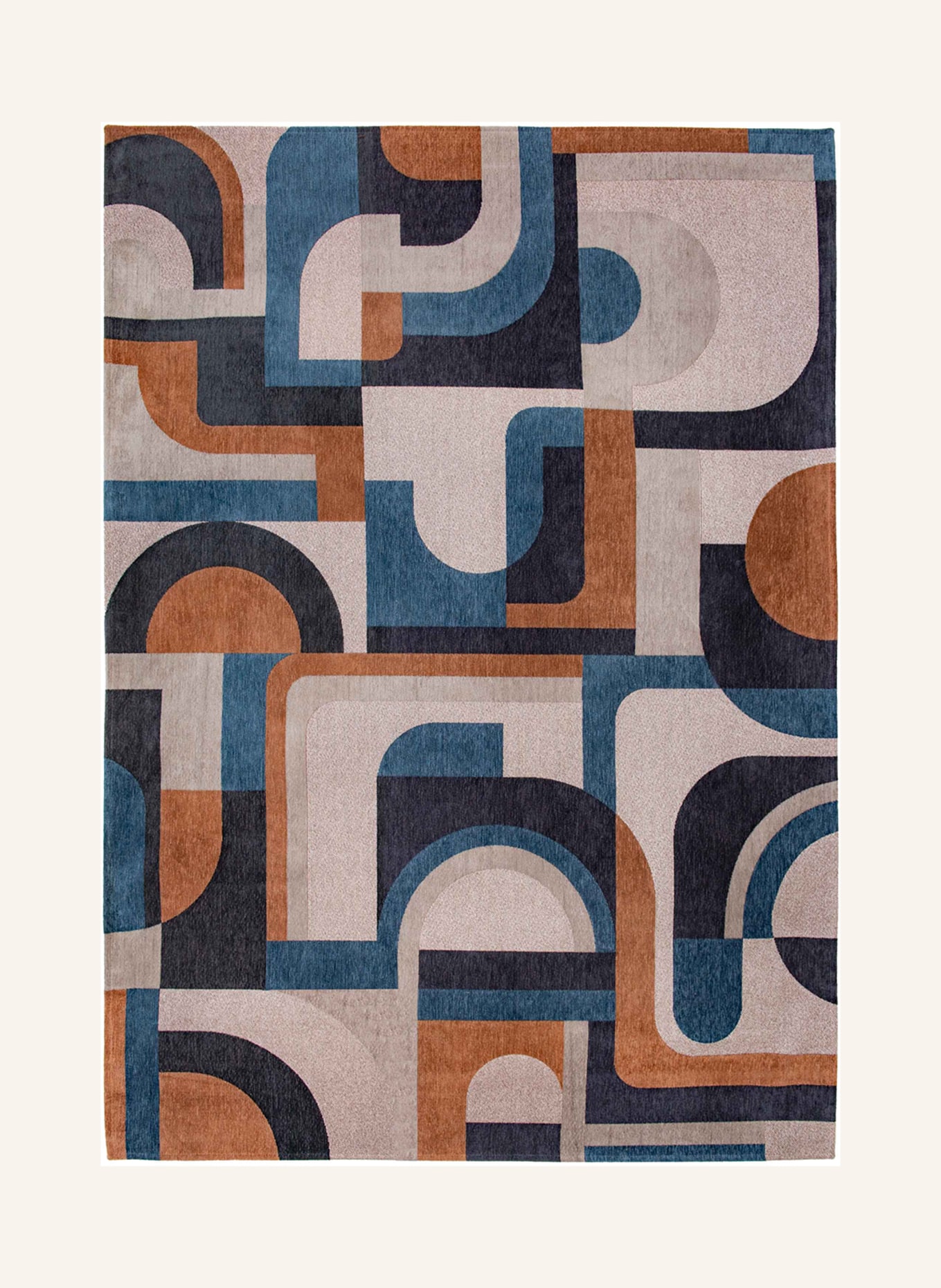 louis de poortere Teppich NUANCE MODULE, Farbe: BRAUN/ BLAU (Bild 1)