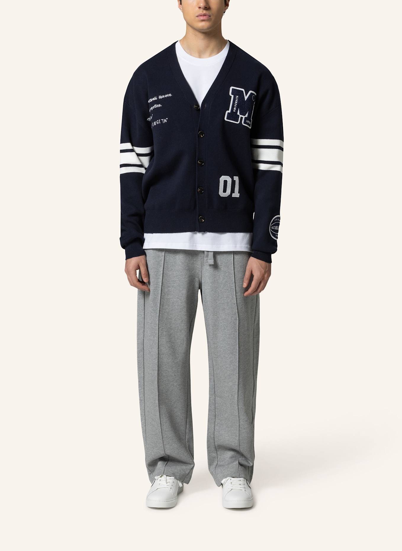 19V69 ITALIA Strickjacke ALDO COLLEGE: BLAU