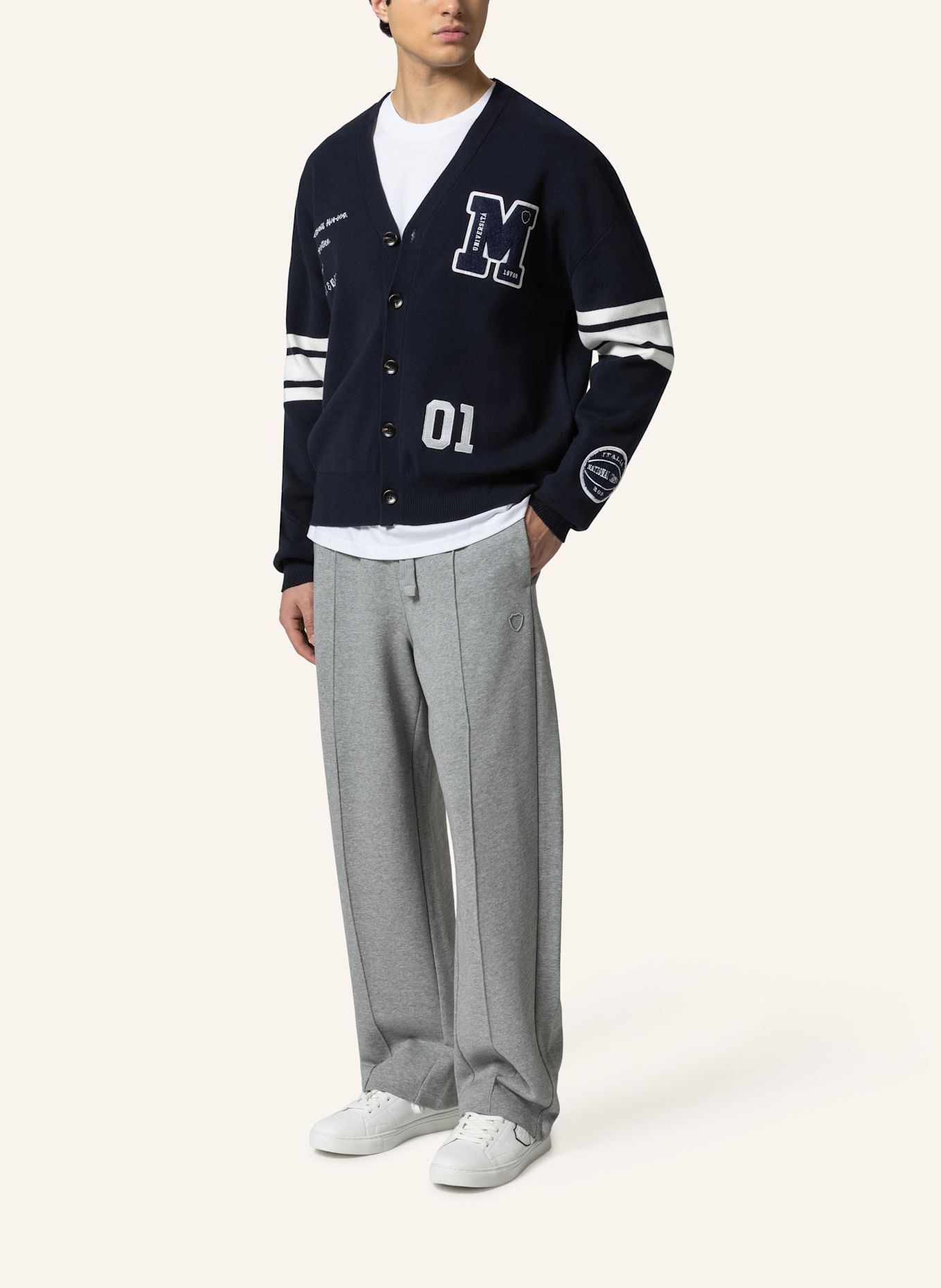19V69 ITALIA Strickjacke ALDO COLLEGE: BLAU