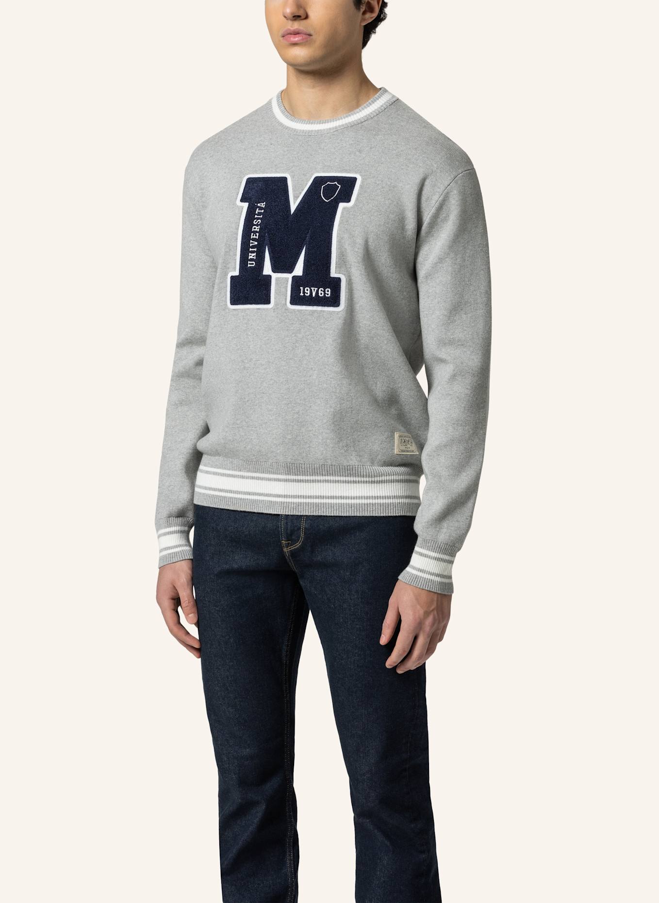 19V69 ITALIA Pullover ANTEO COLLEGE: GRAU