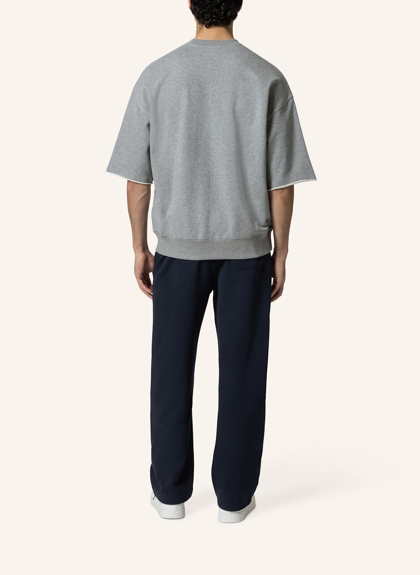 19V69 ITALIA Oversized Sweatshirt VERDI COLLEGE: GRAU