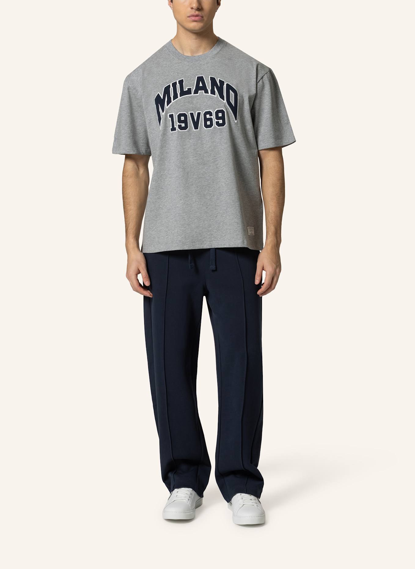 19V69 ITALIA Hose im Jogging-Stil MICHELE COLLEGE: BLAU