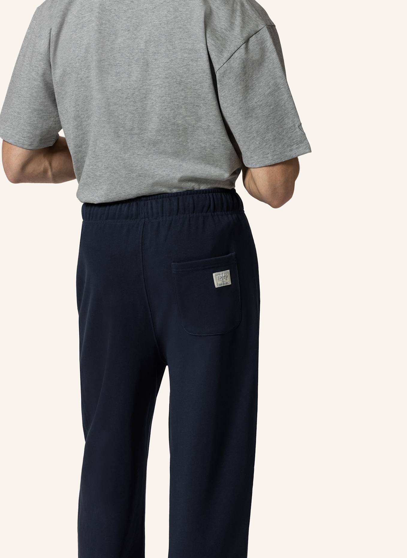 19V69 ITALIA Hose im Jogging-Stil MICHELE COLLEGE: BLAU