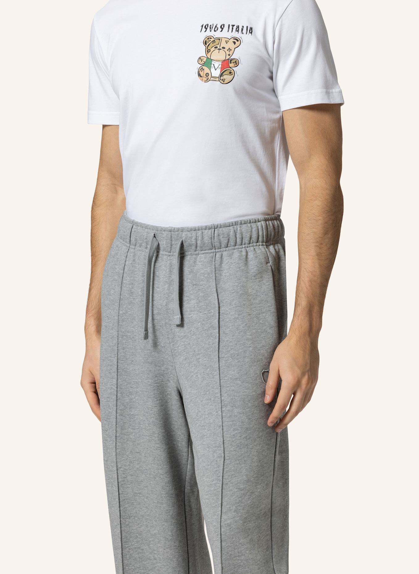 19V69 ITALIA Hose im Jogging-Stil MICHELE COLLEGE: GRAU