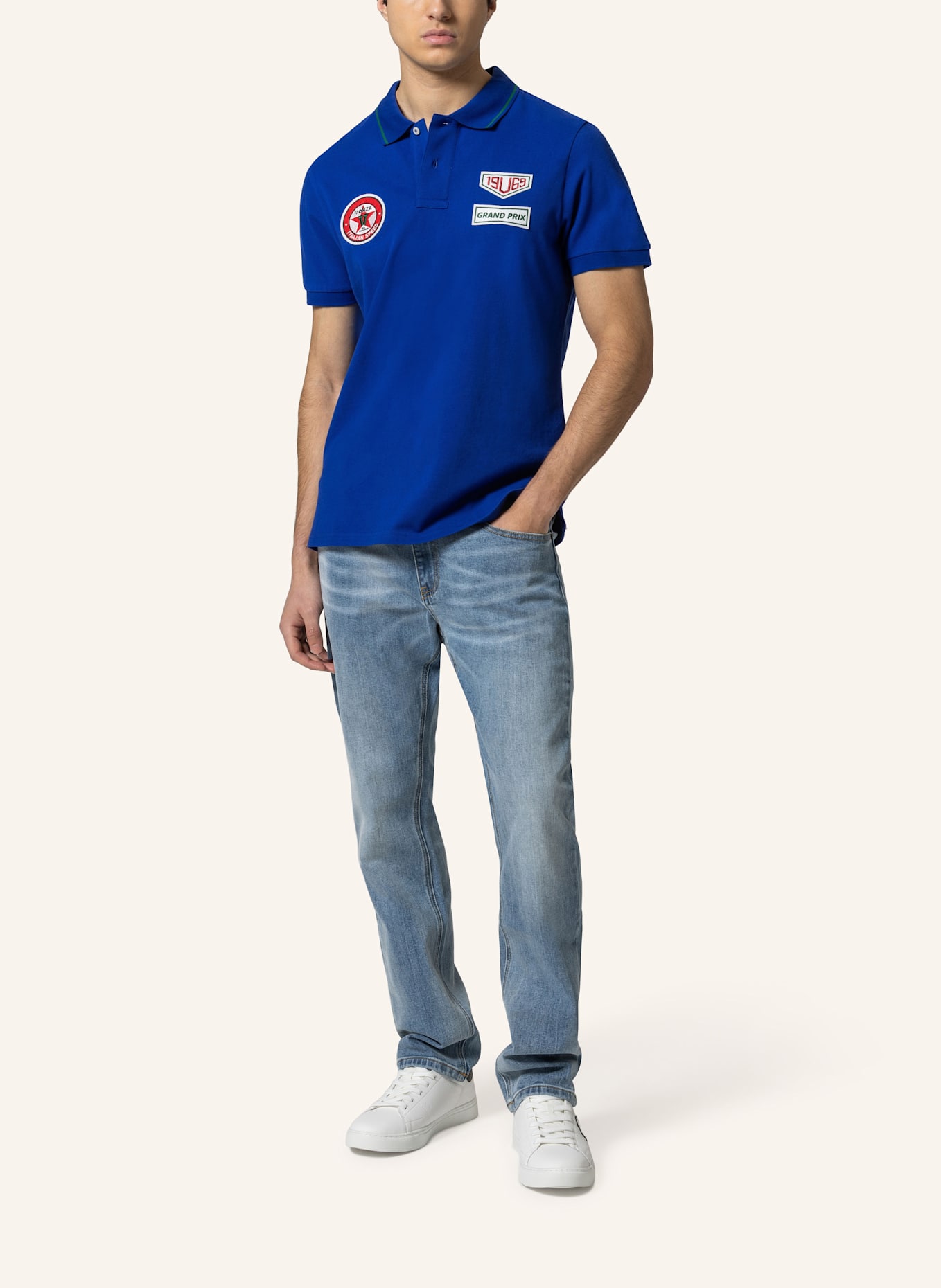 19V69 ITALIA Poloshirt EMILIO RACING: BLAU