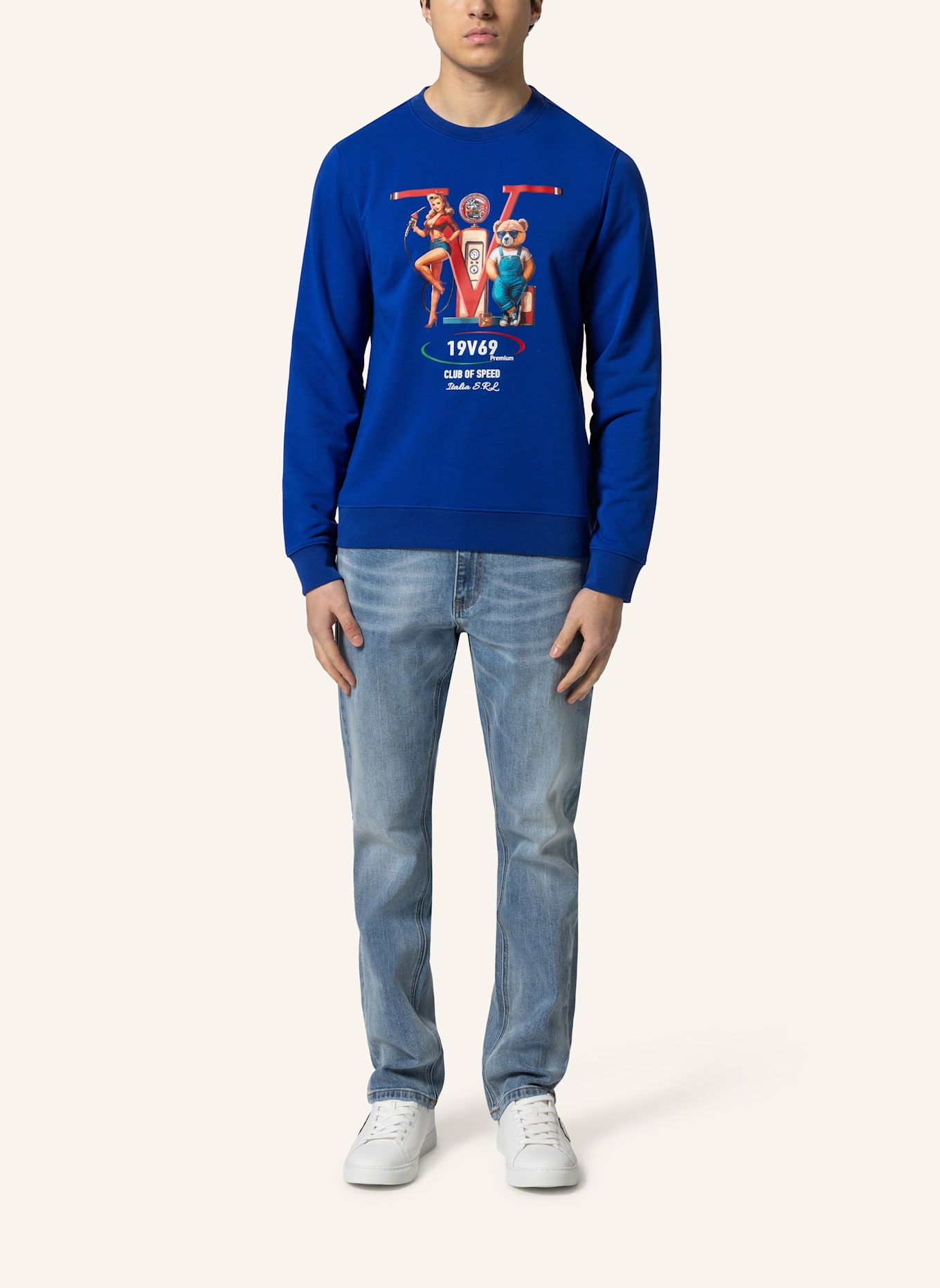 19V69 ITALIA Sweatshirt NICO RACING: BLAU