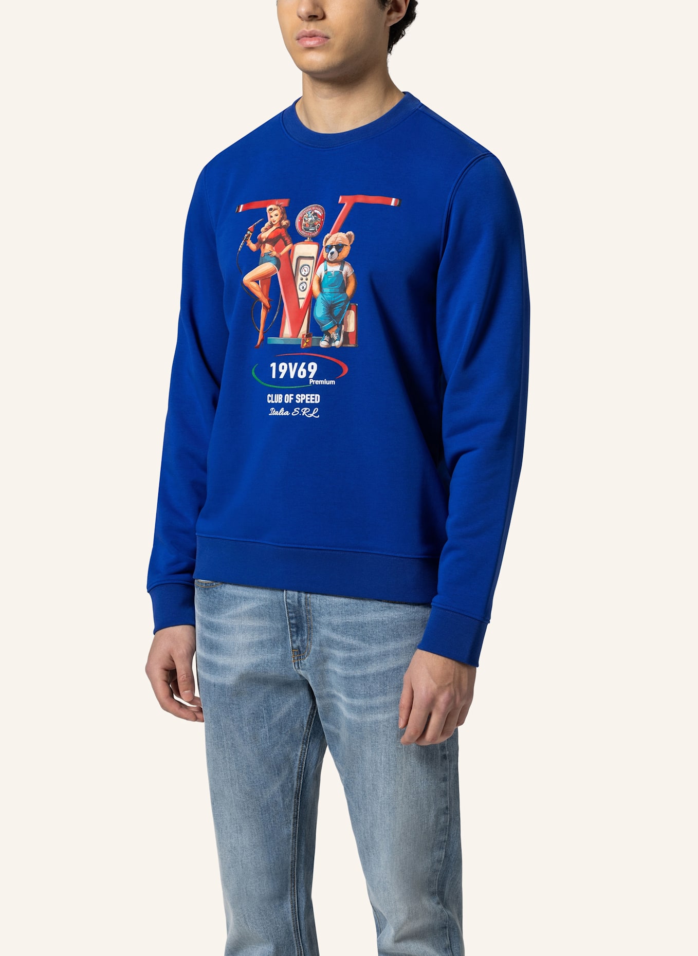 19V69 ITALIA Sweatshirt NICO RACING: BLAU