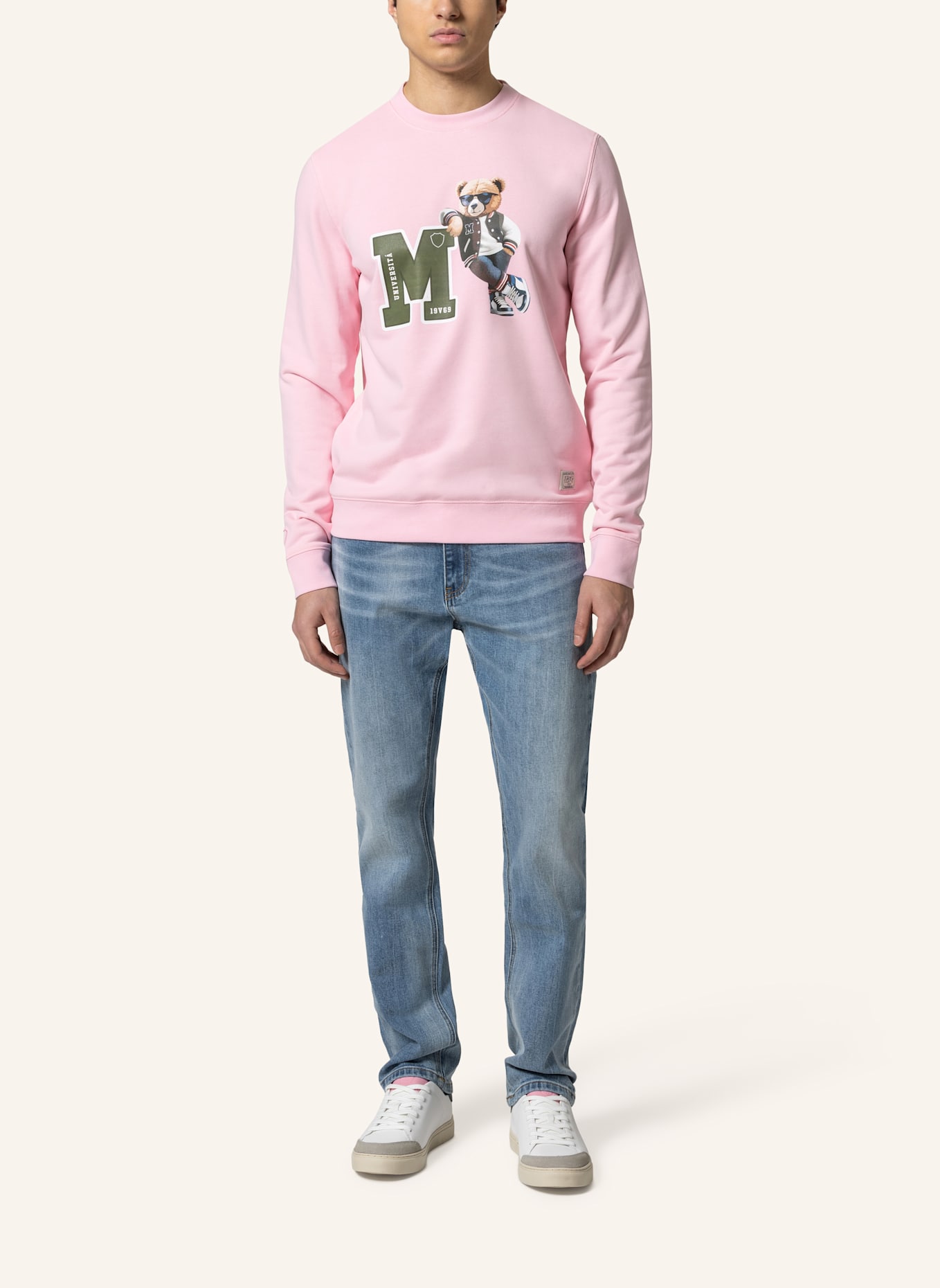 19V69 ITALIA Sweatshirt NICO COLLEGE: ROSA