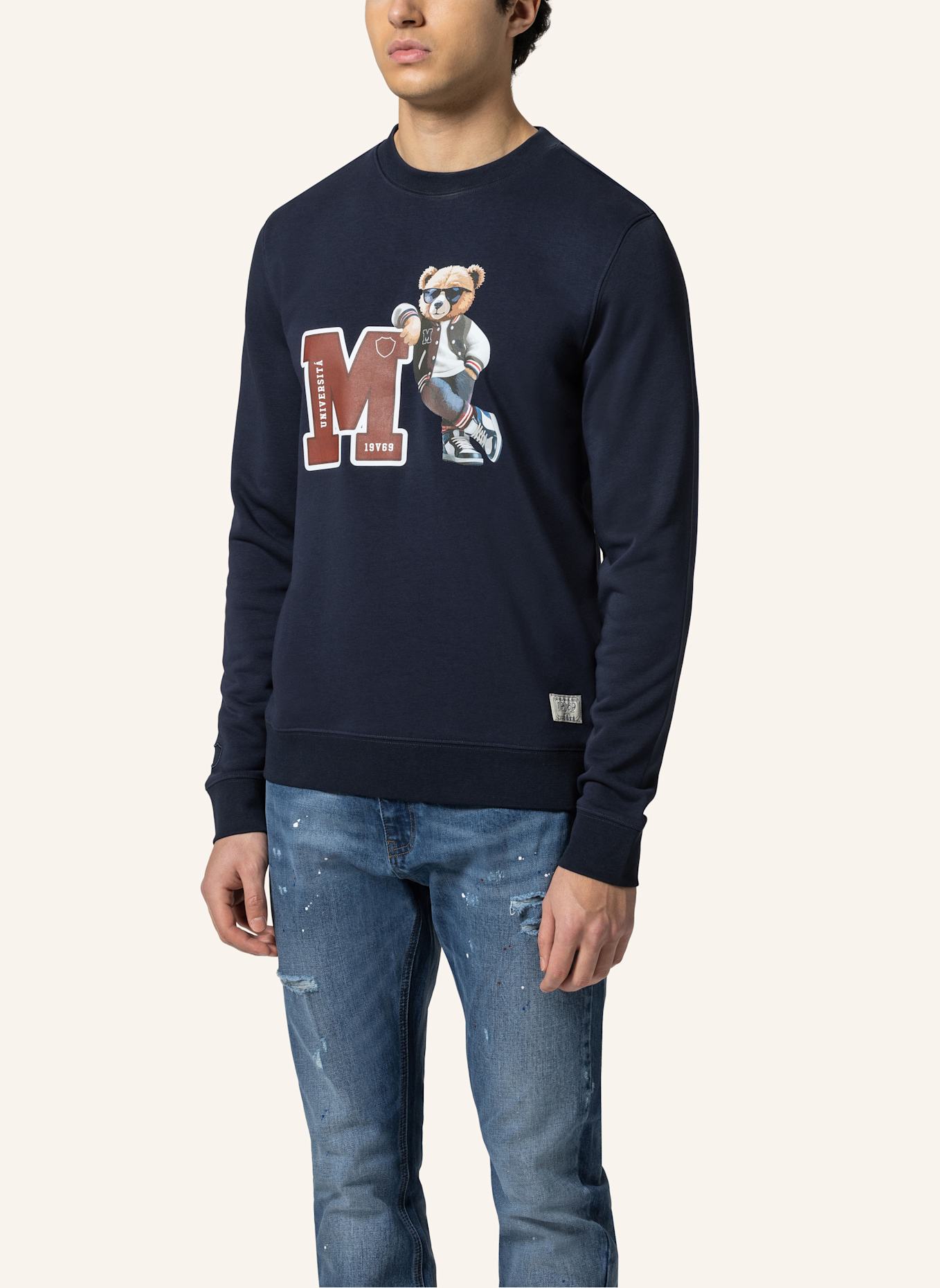19V69 ITALIA Sweatshirt NICO COLLEGE: BLAU