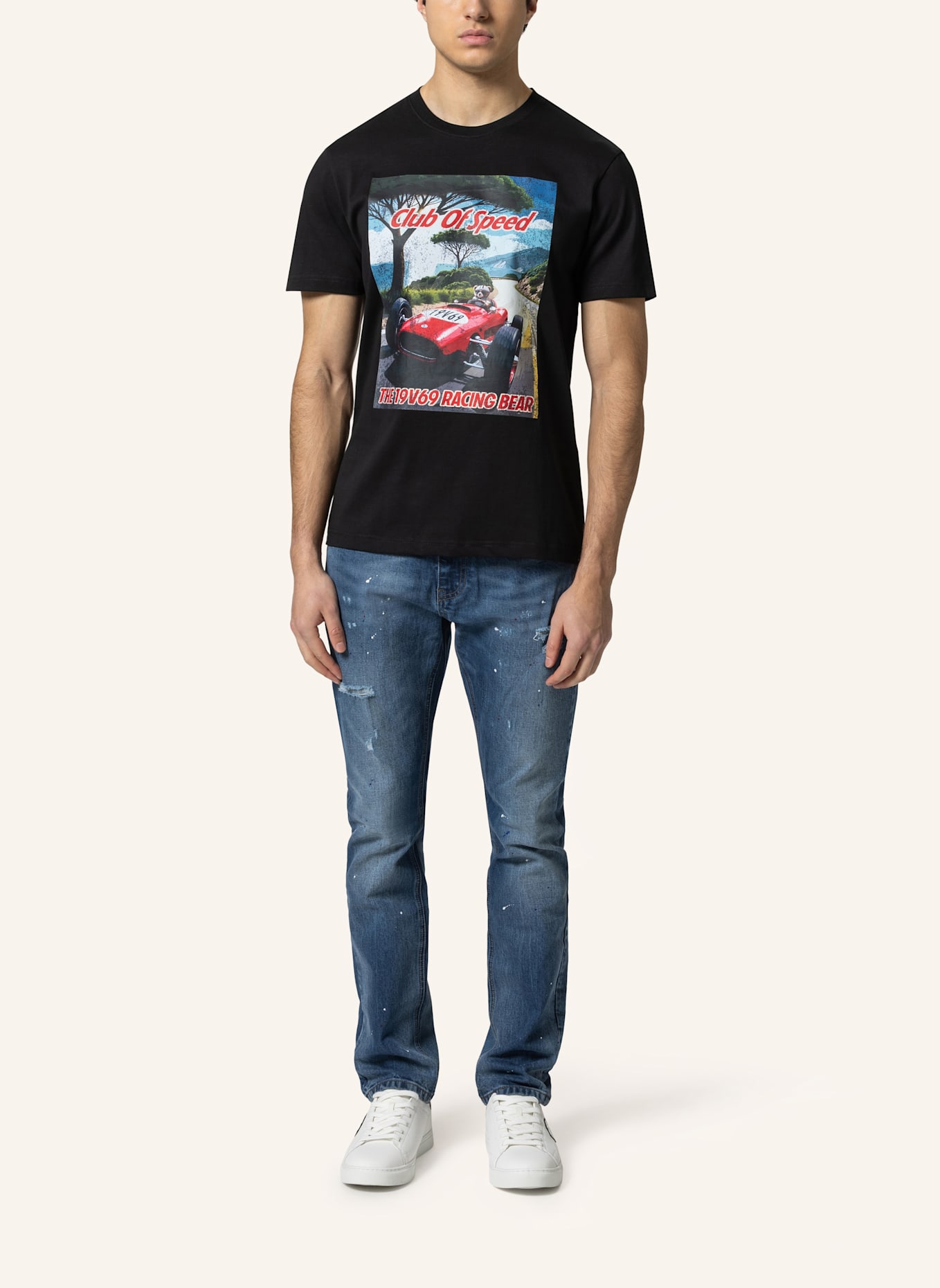 19V69 ITALIA T-Shirt RAFAEL RACING 3: SCHWARZ