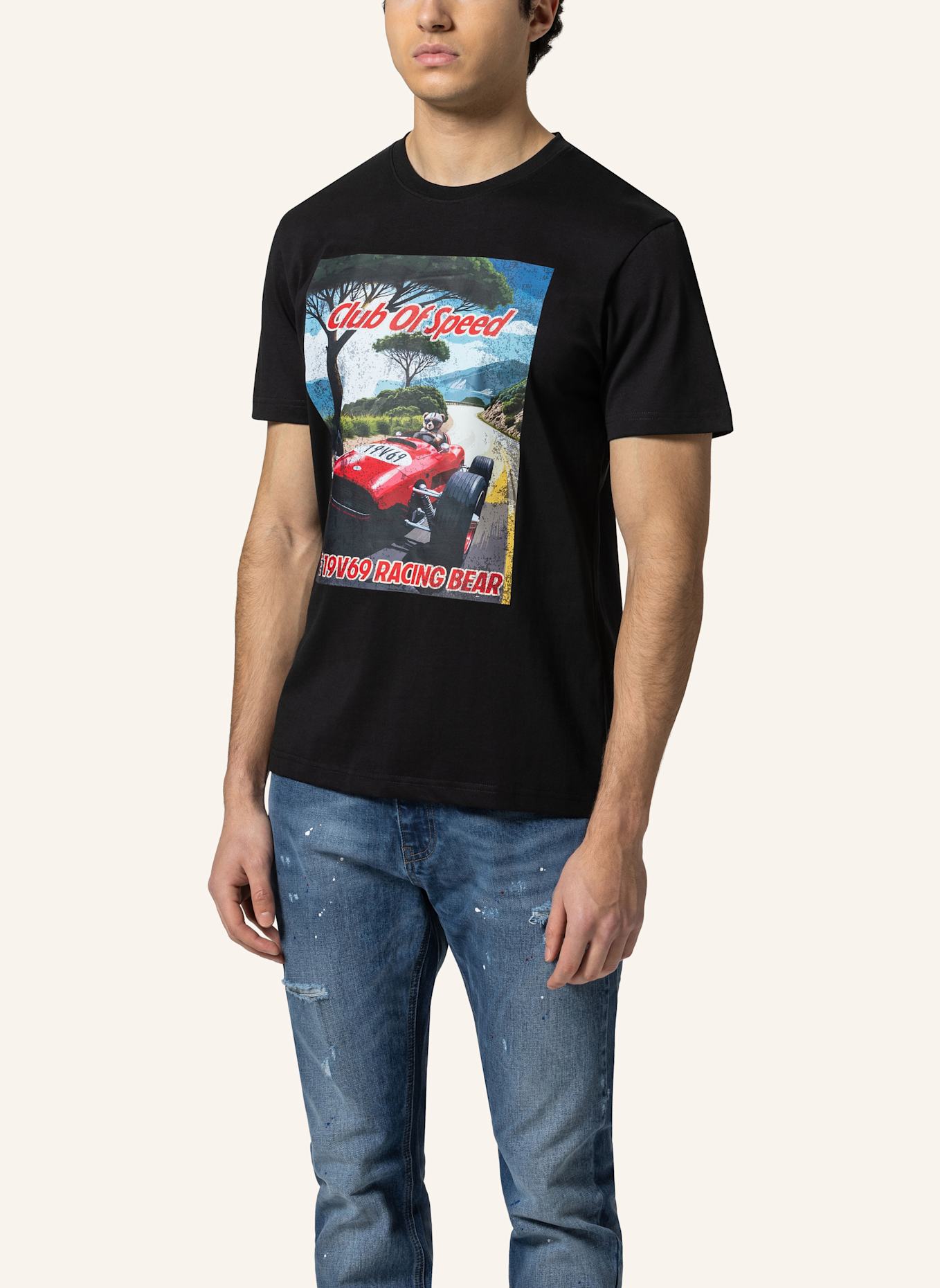 19V69 ITALIA T-Shirt RAFAEL RACING 3: SCHWARZ