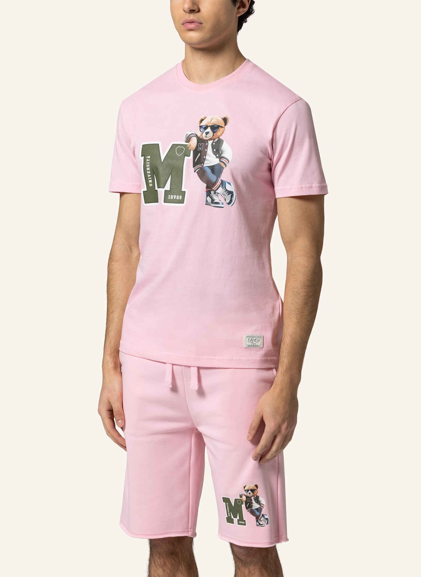 19V69 ITALIA T-Shirt RAFAEL COLLEGE: ROSA