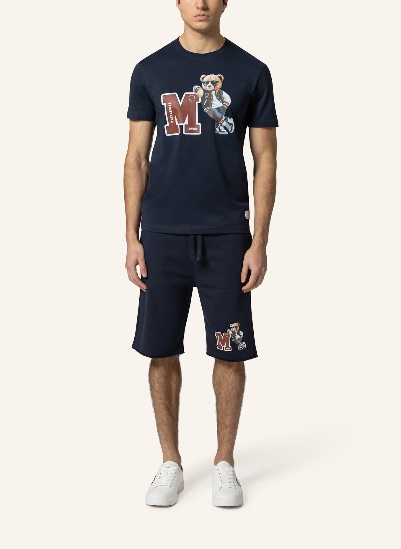 19V69 ITALIA T-Shirt RAFAEL COLLEGE: BLAU