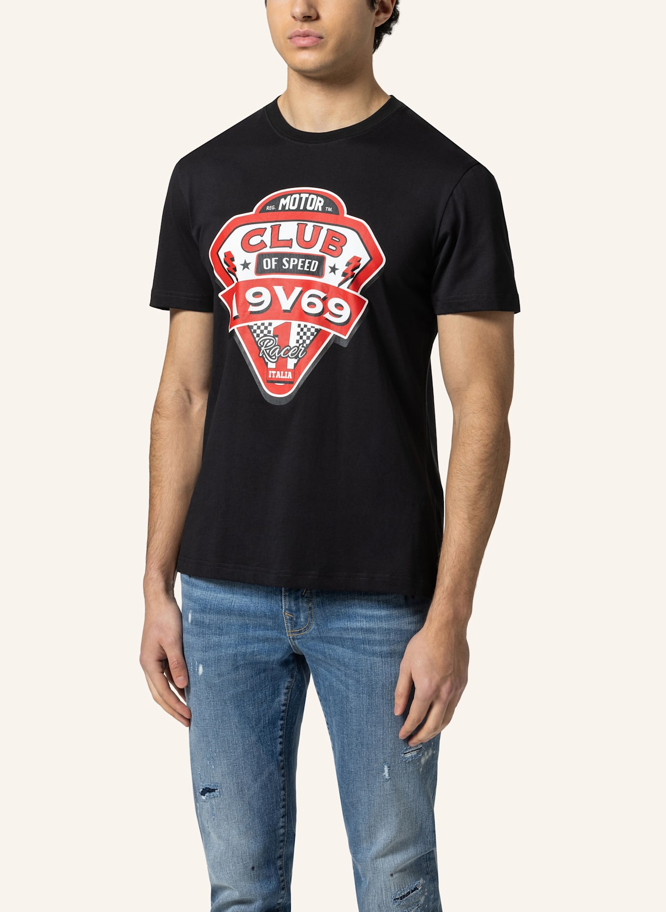 19V69 ITALIA T-Shirt RAFAEL RACING CLUB: SCHWARZ