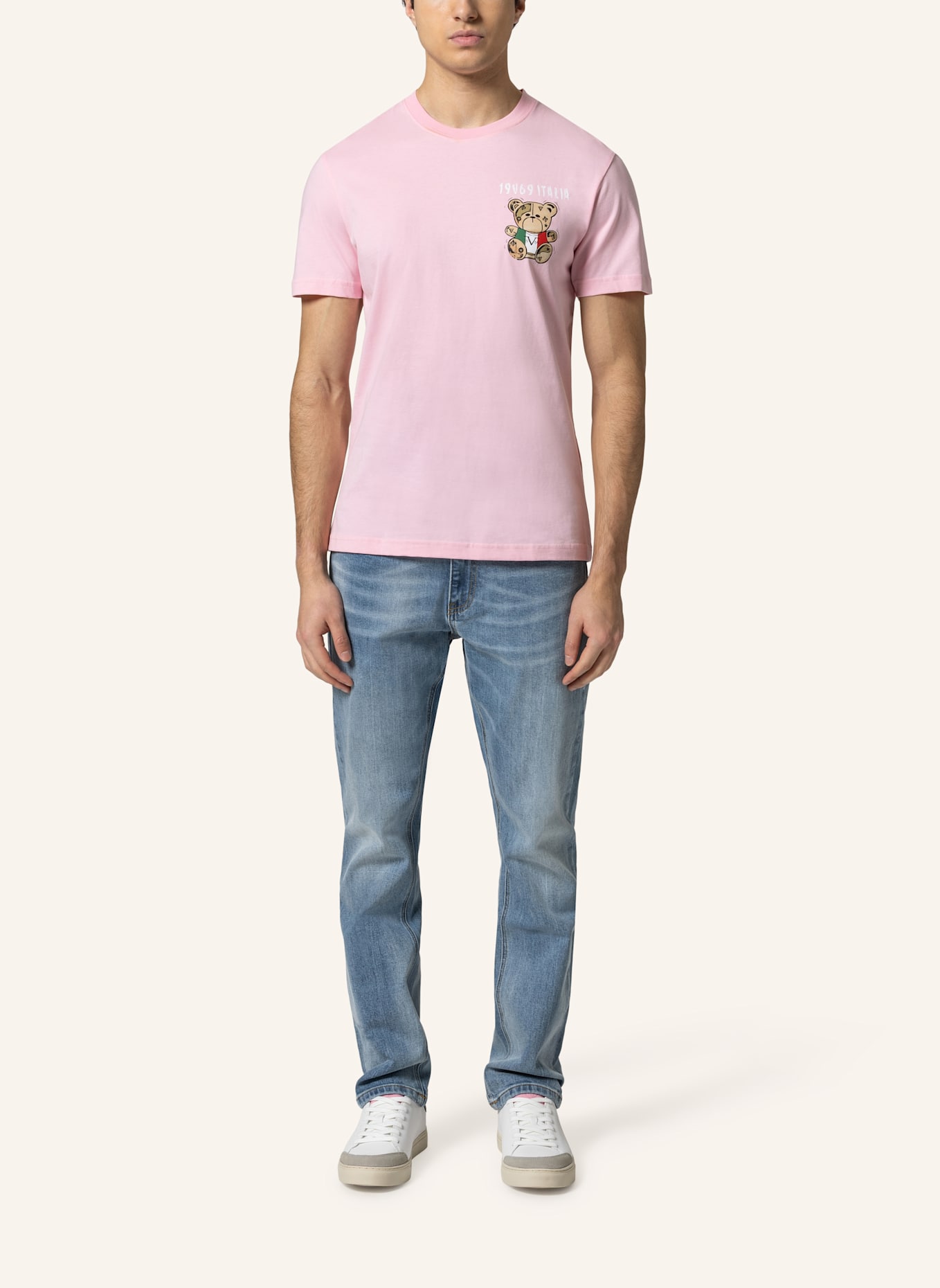 19V69 ITALIA T-Shirt RAFAEL ITALIAN TEDDY: ROSA